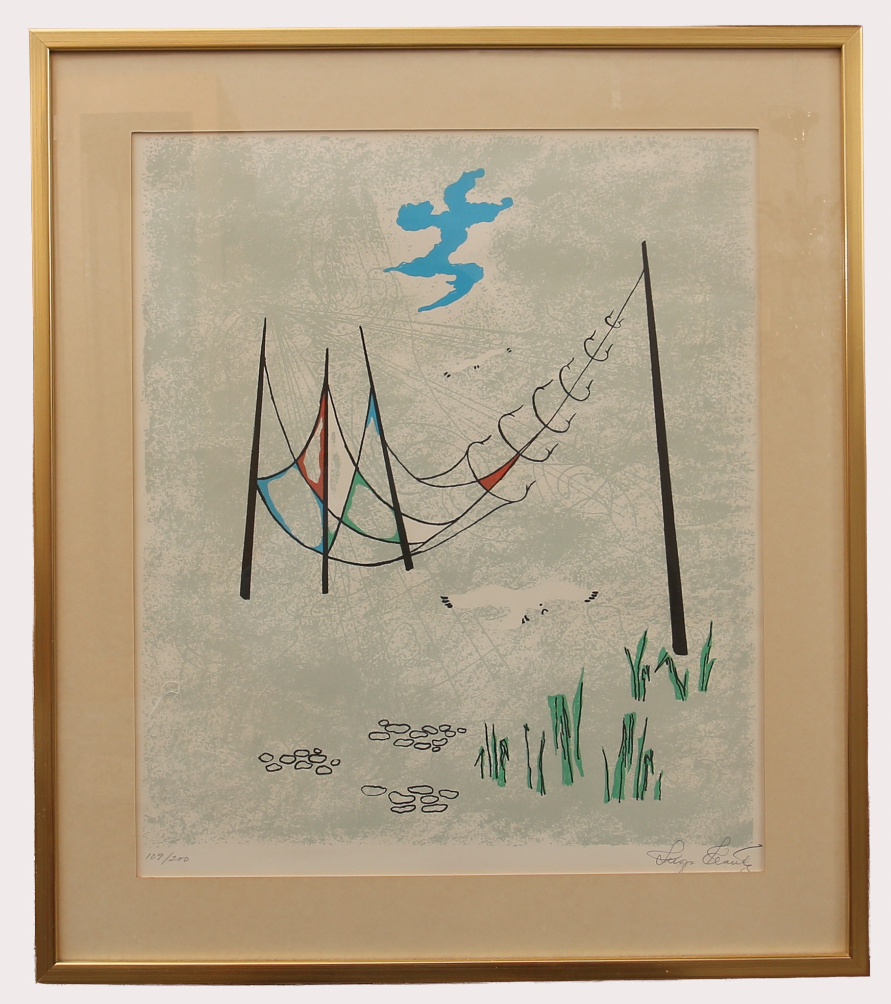 OIDENTIFIERAD KONSTNÄR. Färglitografi, numrerad 109/200, signerad.