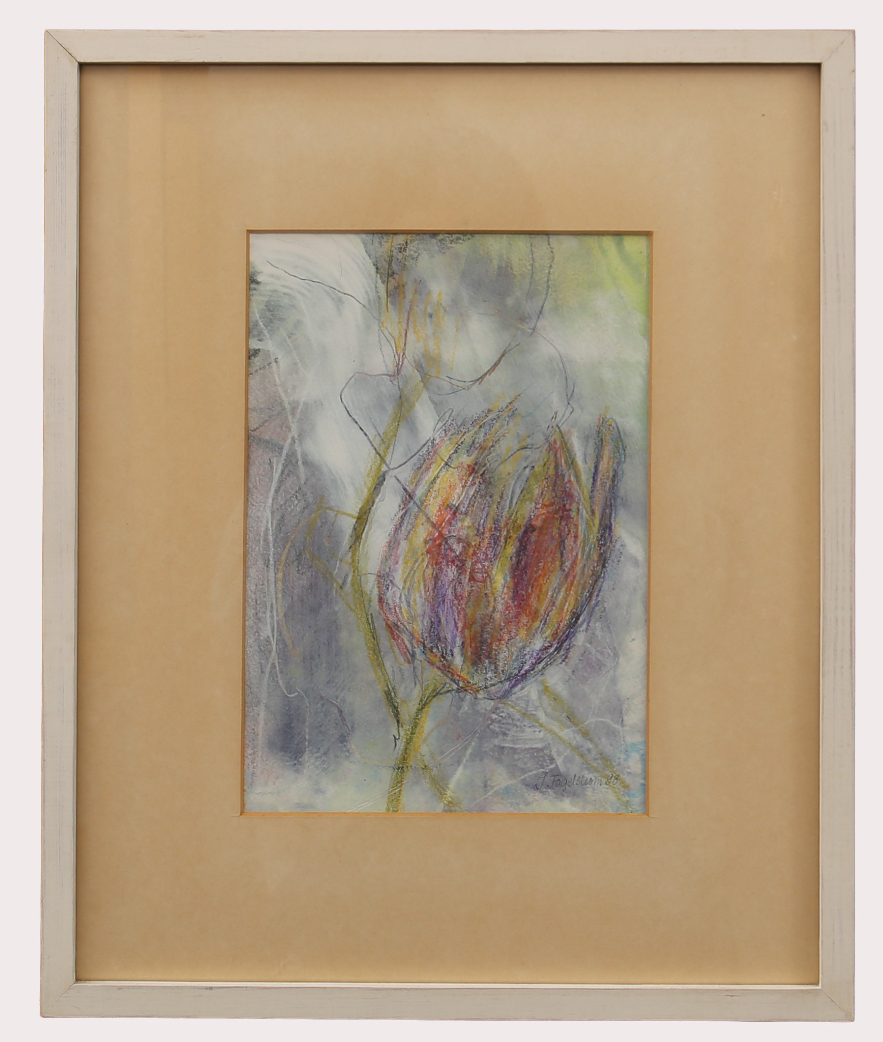 INGEGERD FOGELSTRÖM. Pastell " Morgonluft", signerad, daterad 1988.