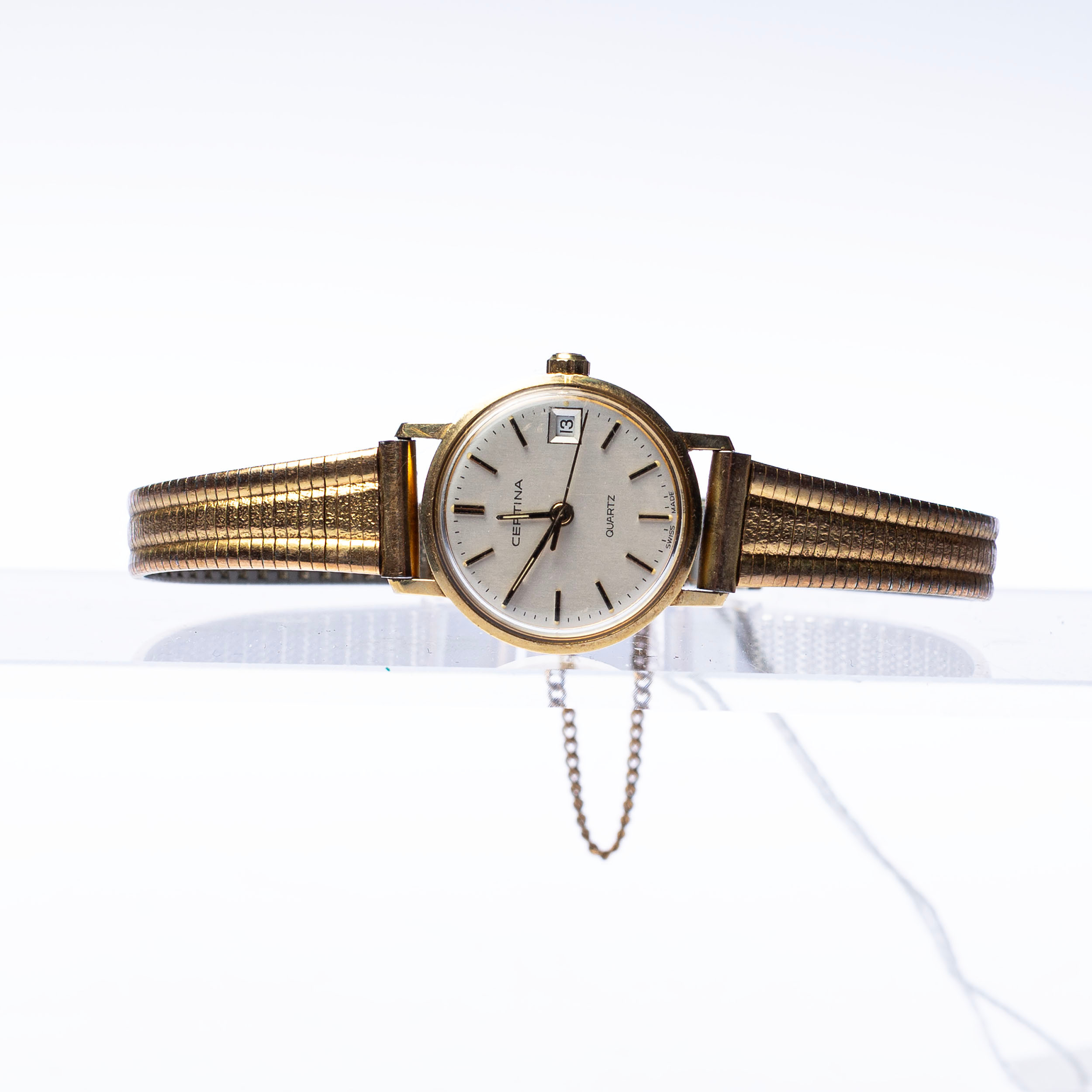 DAMARMBANDSUR, Certina Quartz, 14k guld.
