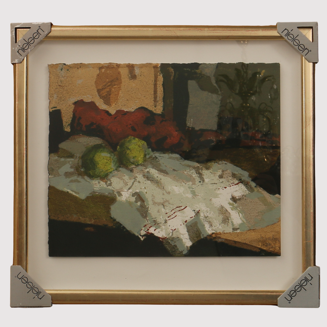 GÖRAN IVARSSON. Screentryck, komposition med äpplen, numrerad 30/60, signerad.