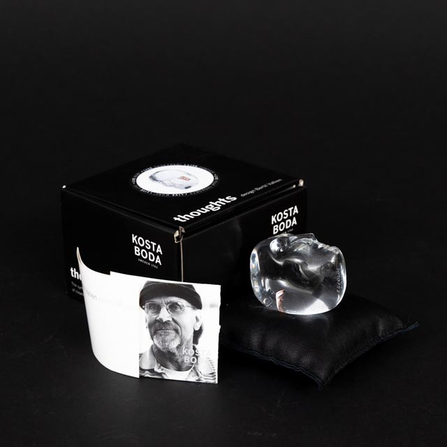 BERTIL VALLIEN. Skulptur "Thoughts", glas, Kosta Boda, signerad.