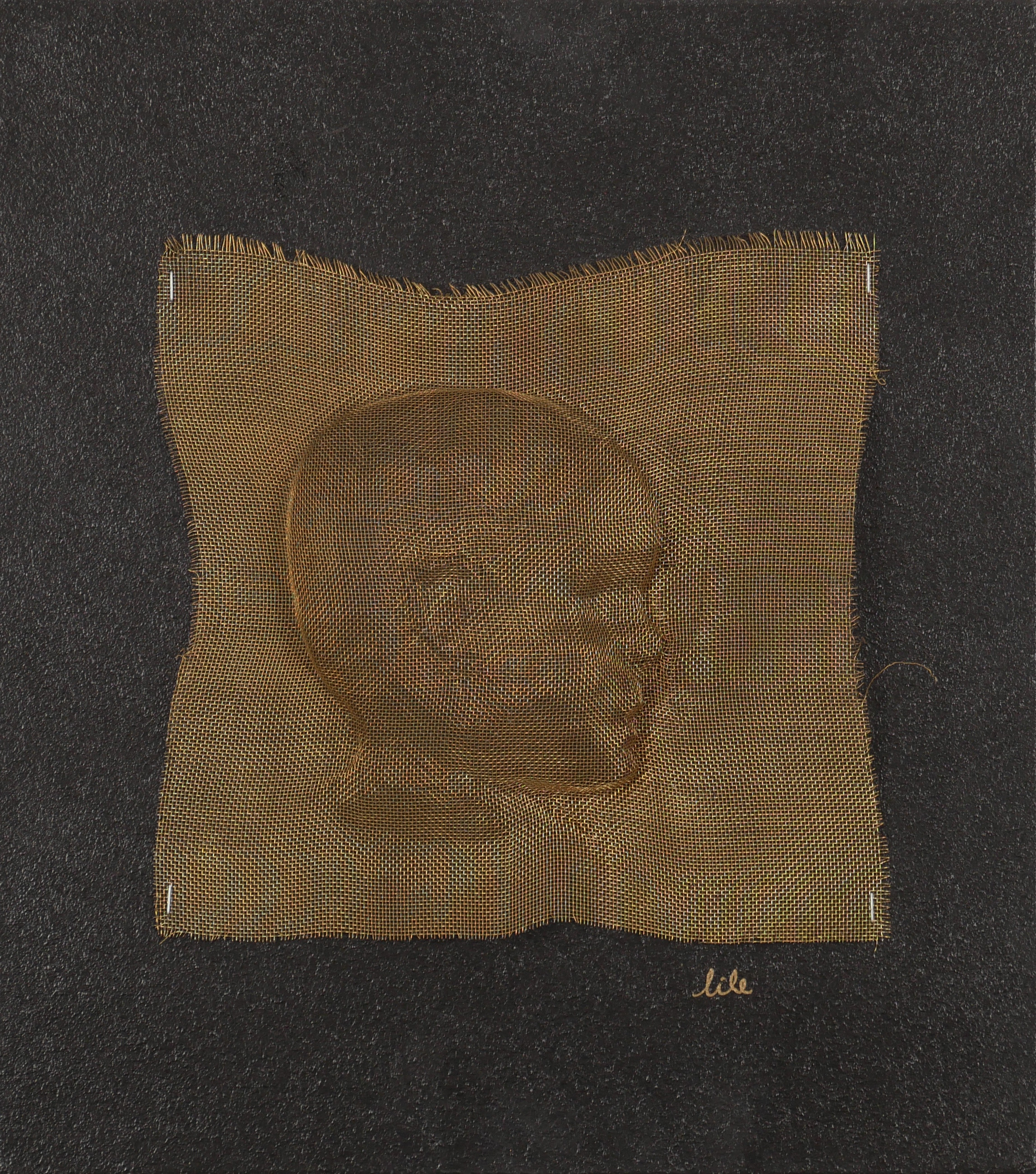 LILIAN LENNQVIST. "Barn", nättavla på träplatta, signerad, 2006.