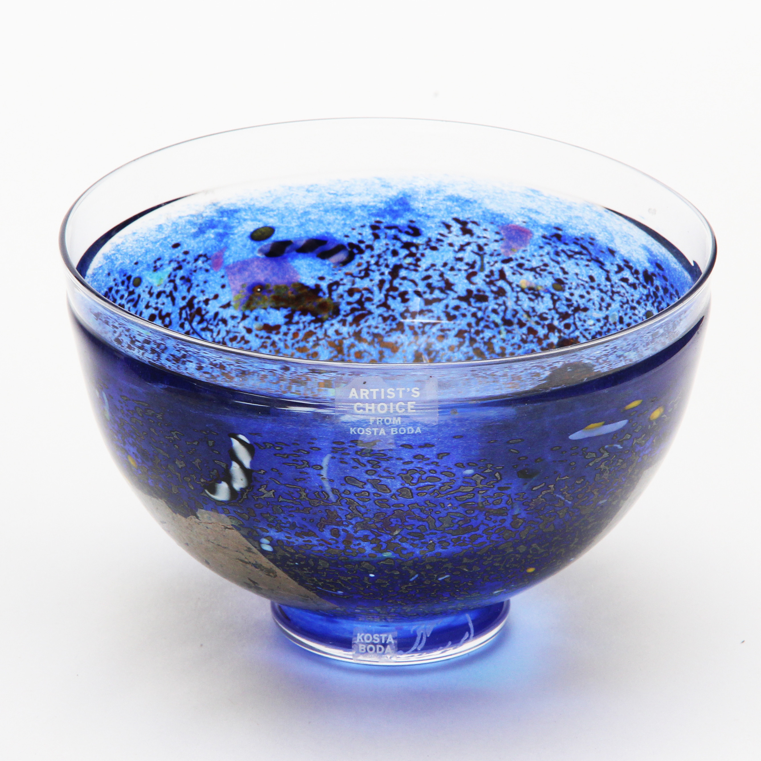 BERTIL VALLIEN. SKÅL, glas, Kosta Boda, signerad.