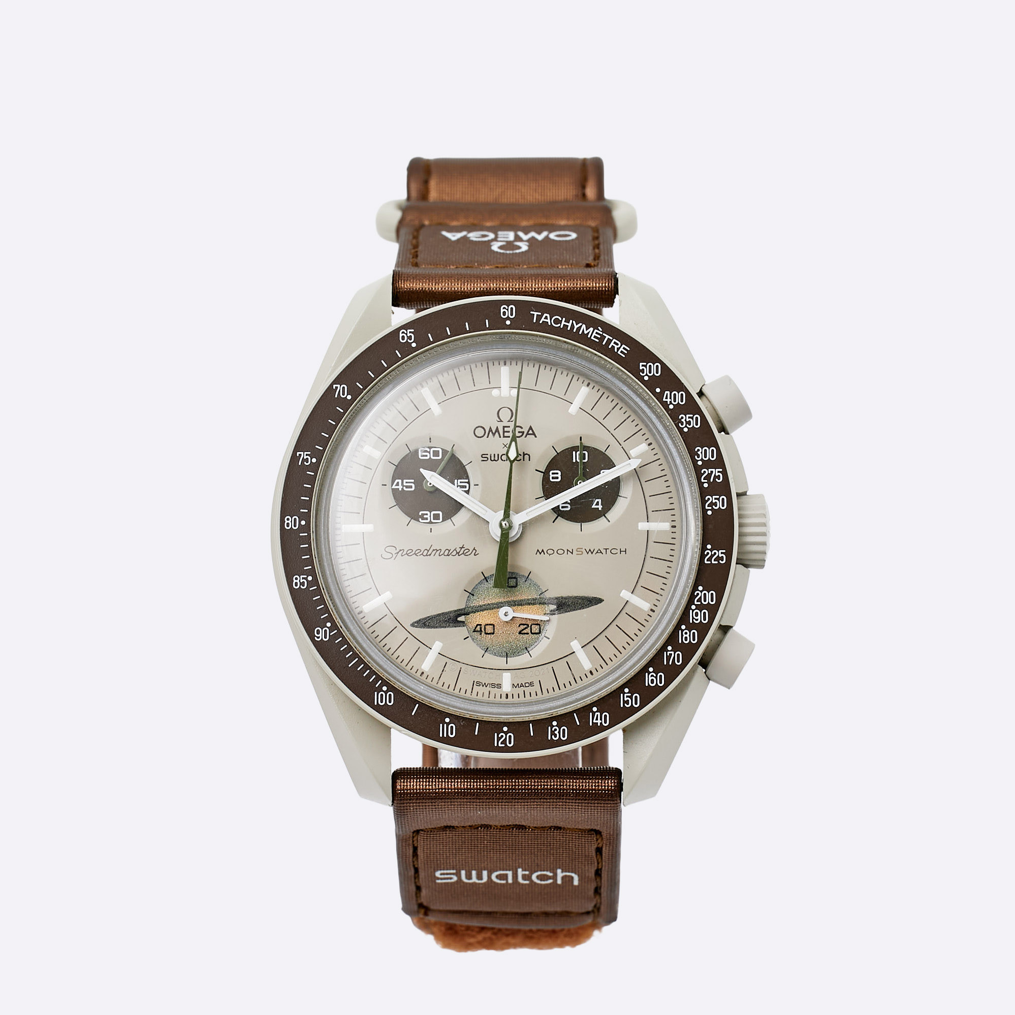 OMEGA x SWATCH, MoonSwatch, Mission to Saturn, kronograf, armbandsur, 42 mm, 2022.