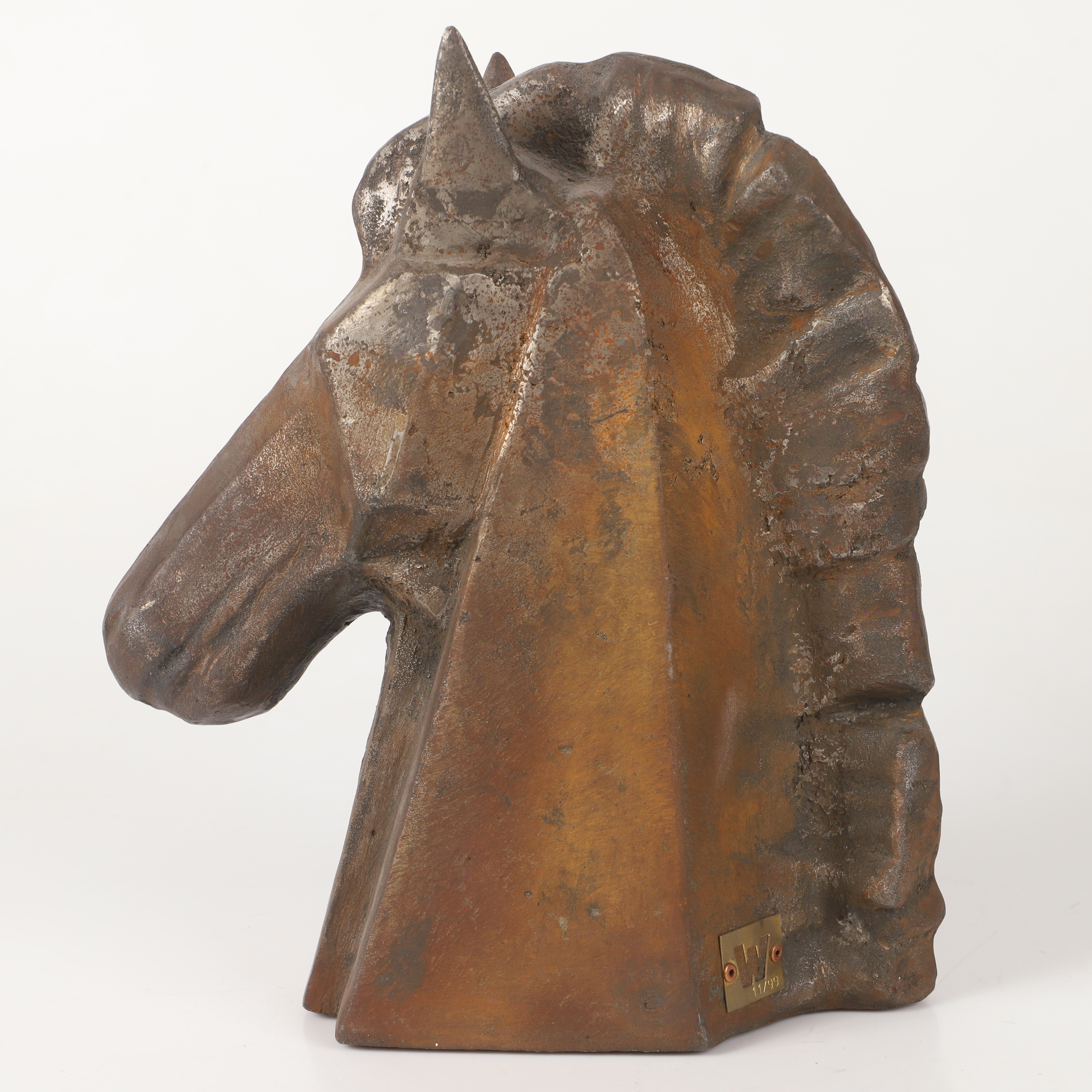 ANDREAS WARGENBRANT. Skulptur, "Pegasus", oxiderad gjutjärn, plakettsignerad och numrerad 11/99.
