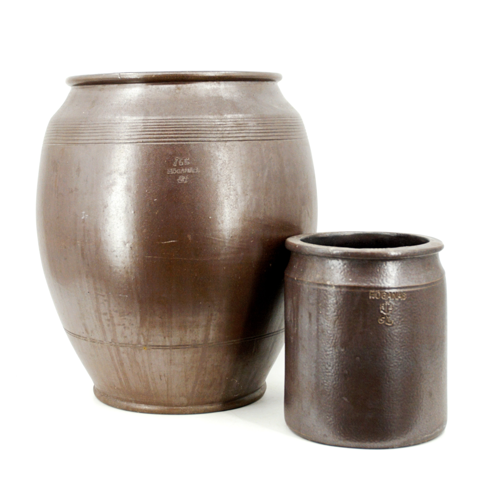 KRUS, 2 delar, glaserat stengods, Höganäs Bolaget.