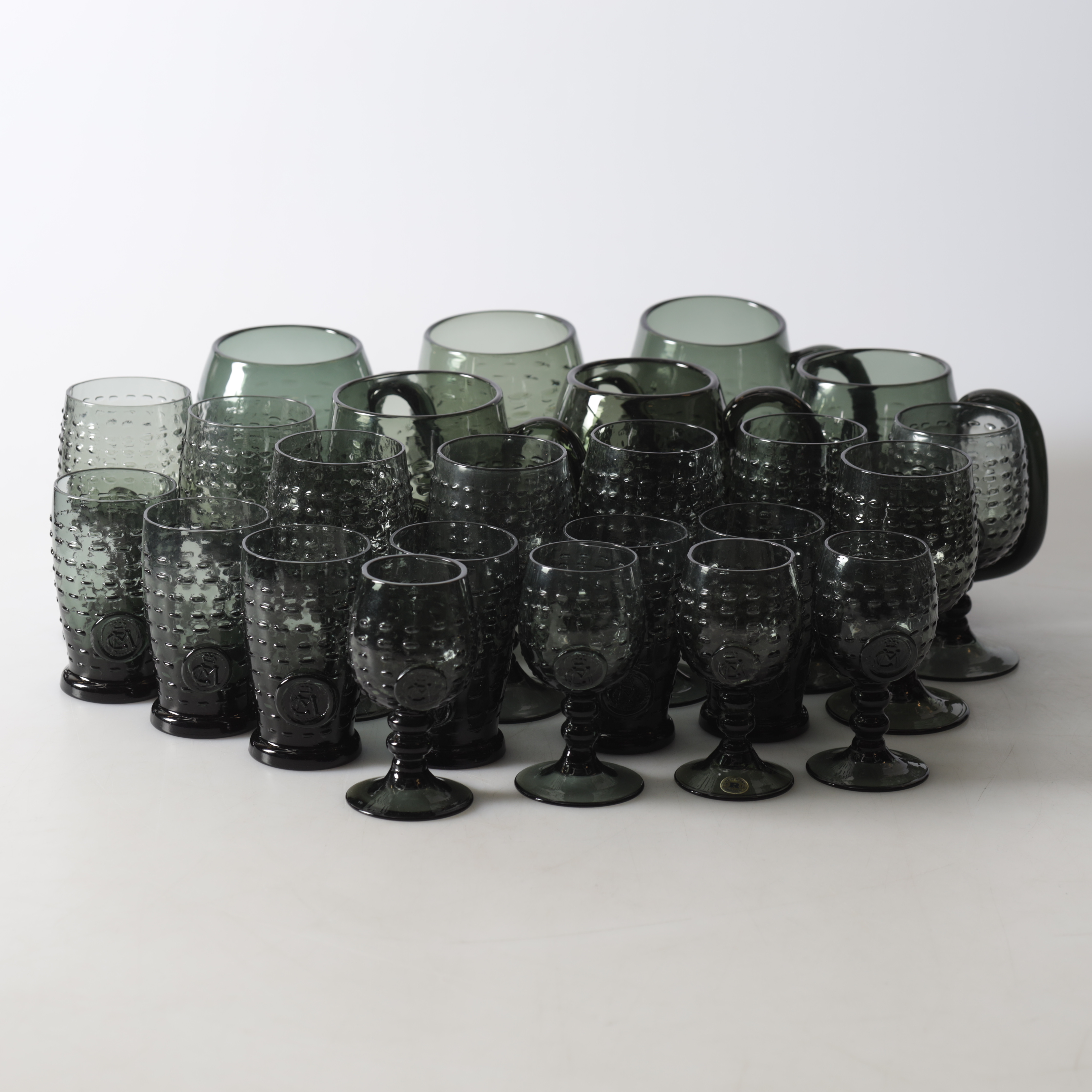 GLASSERVISDELAR, 24 delar, "Hertig Karl", Reijmyre, 1900-tal.