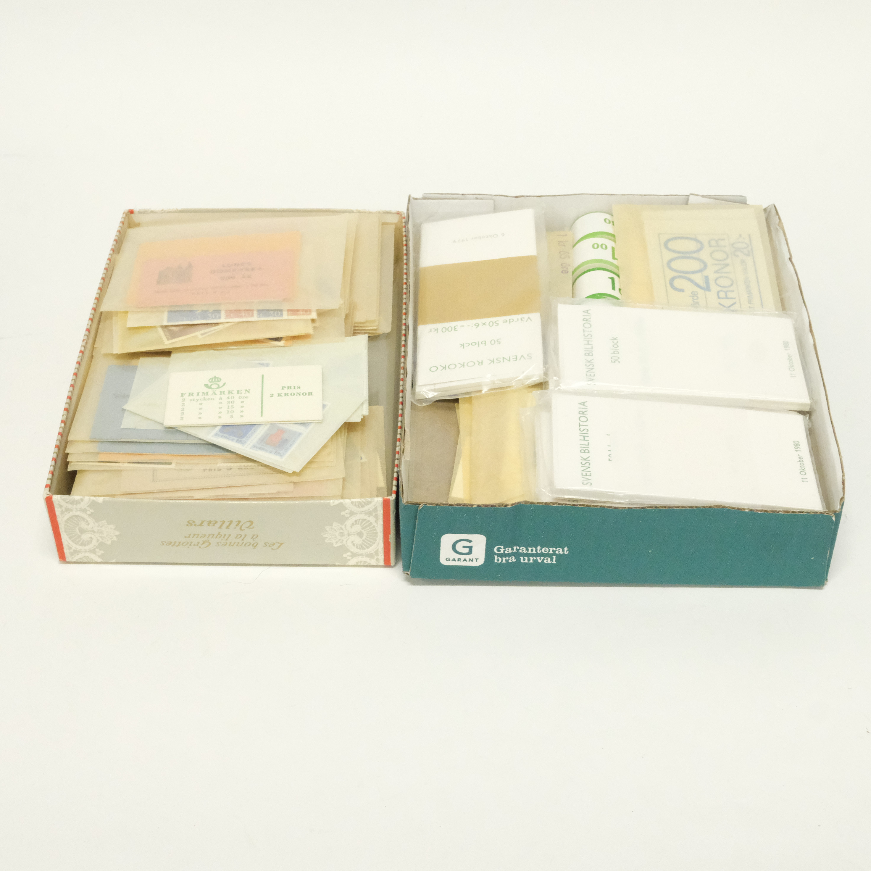 PARTI OSTÄMPLADE SVENSKA FRIMÄRKEN.