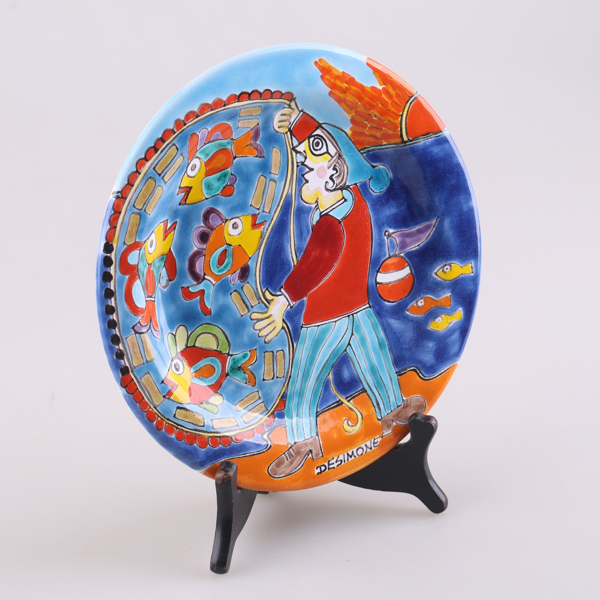 GIOVANNI DESIMONE. Fat, stengods, signerad, Italien.