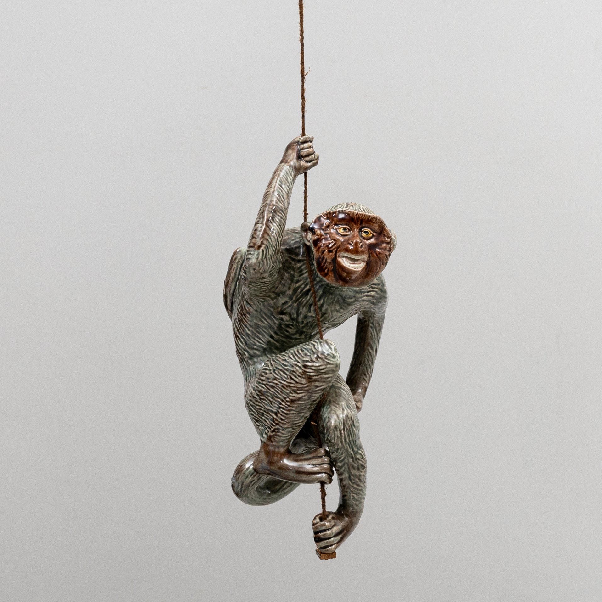 FIGURIN, i form av apa, keramik, Raphael Bordallo Pinheiro, Portugal, 1900-/2000-tal.