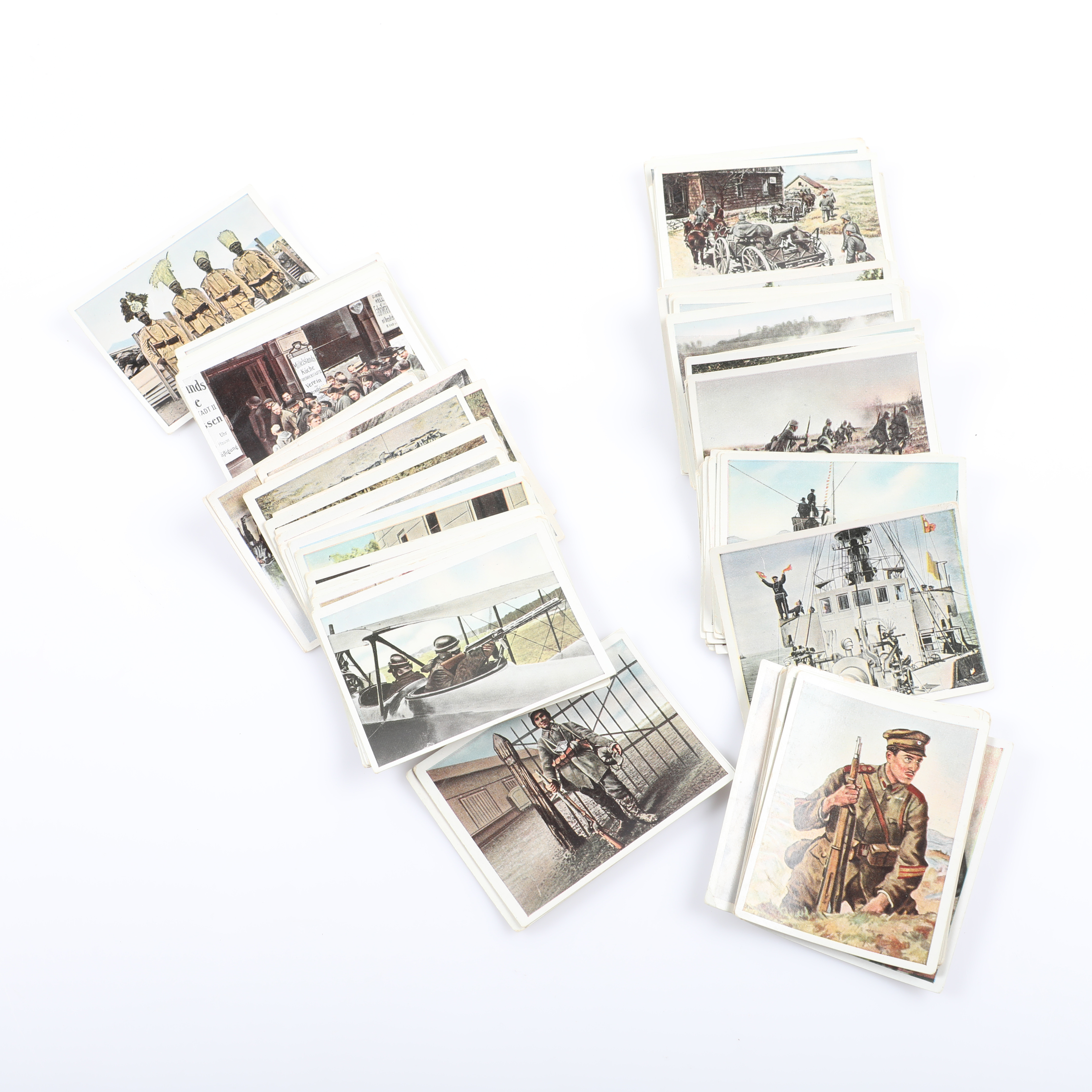 CIGARETTBILDER, ca 111 stycken, Första Världskriget, Eckstein, Gold Dollar m. fl. 1930/40-tal.