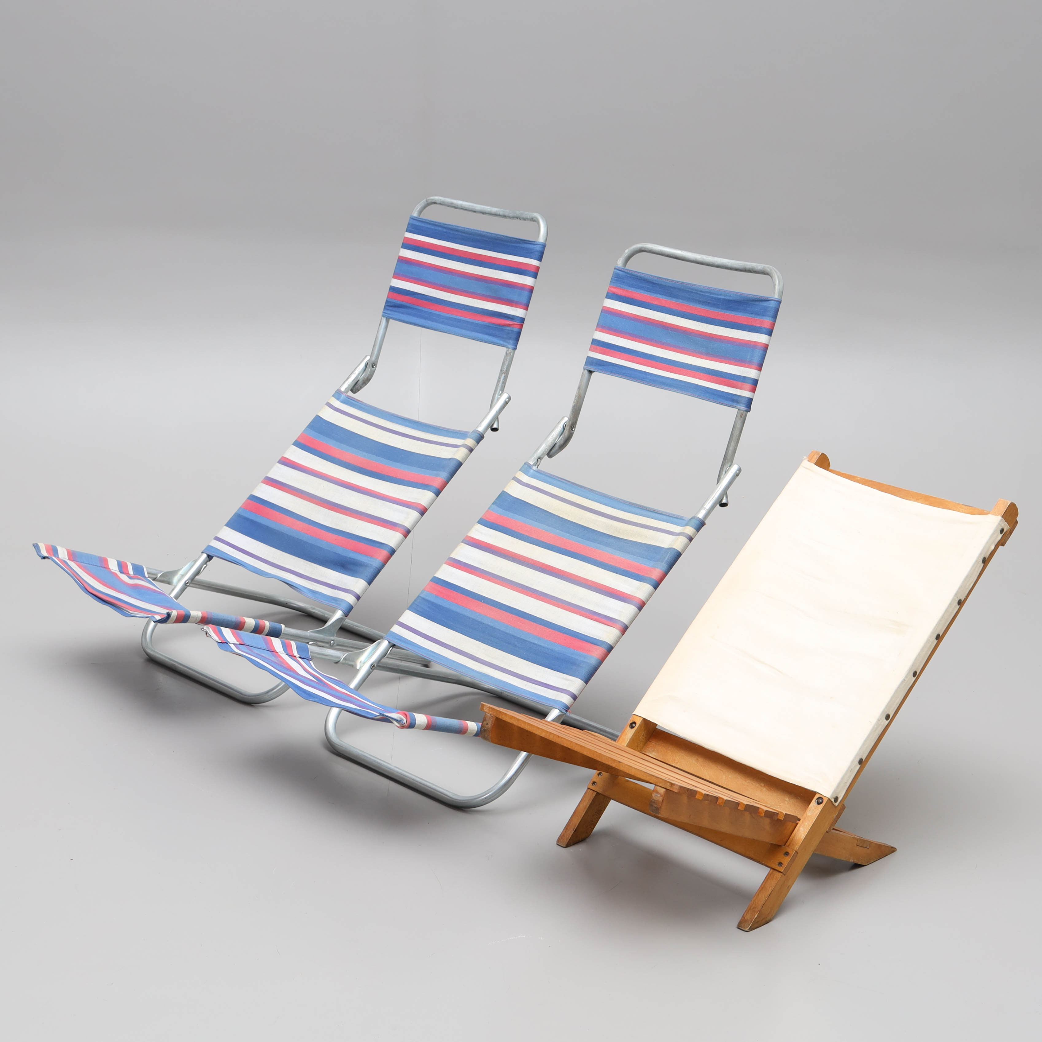 STRANDSTOLAR, 3 st, 1900-tal.