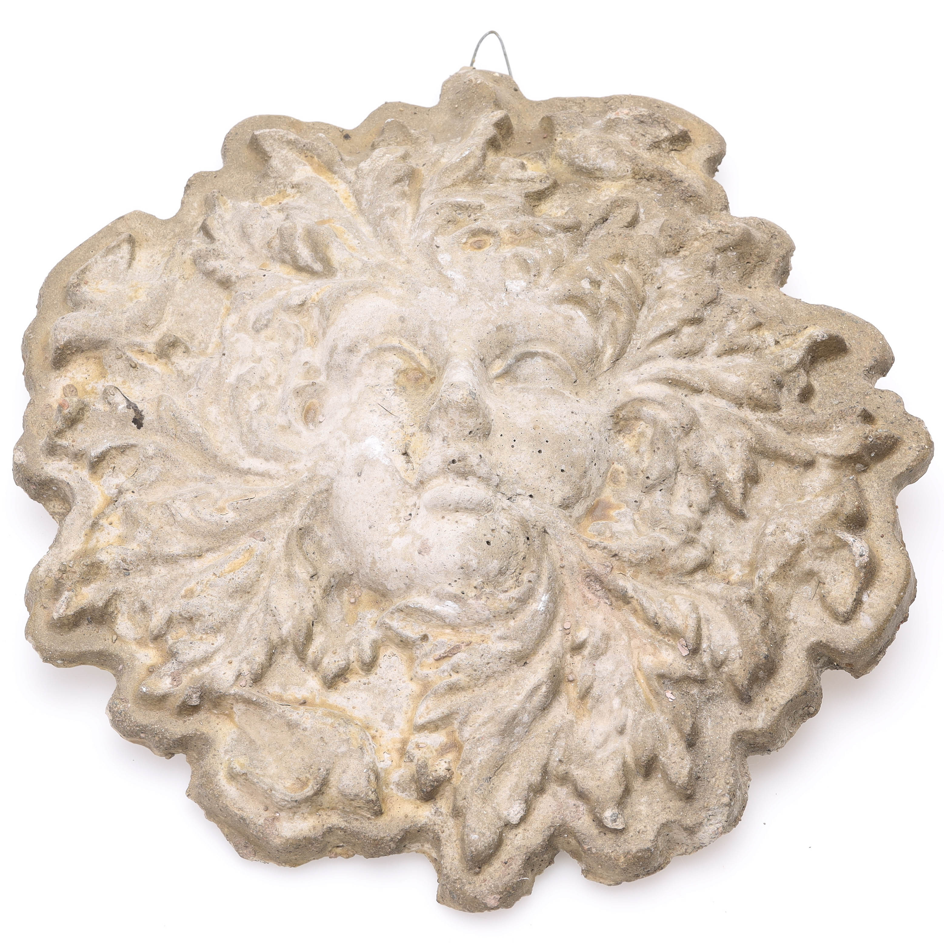 VÄGGSKULPTUR, stenmassa, "Green woman".