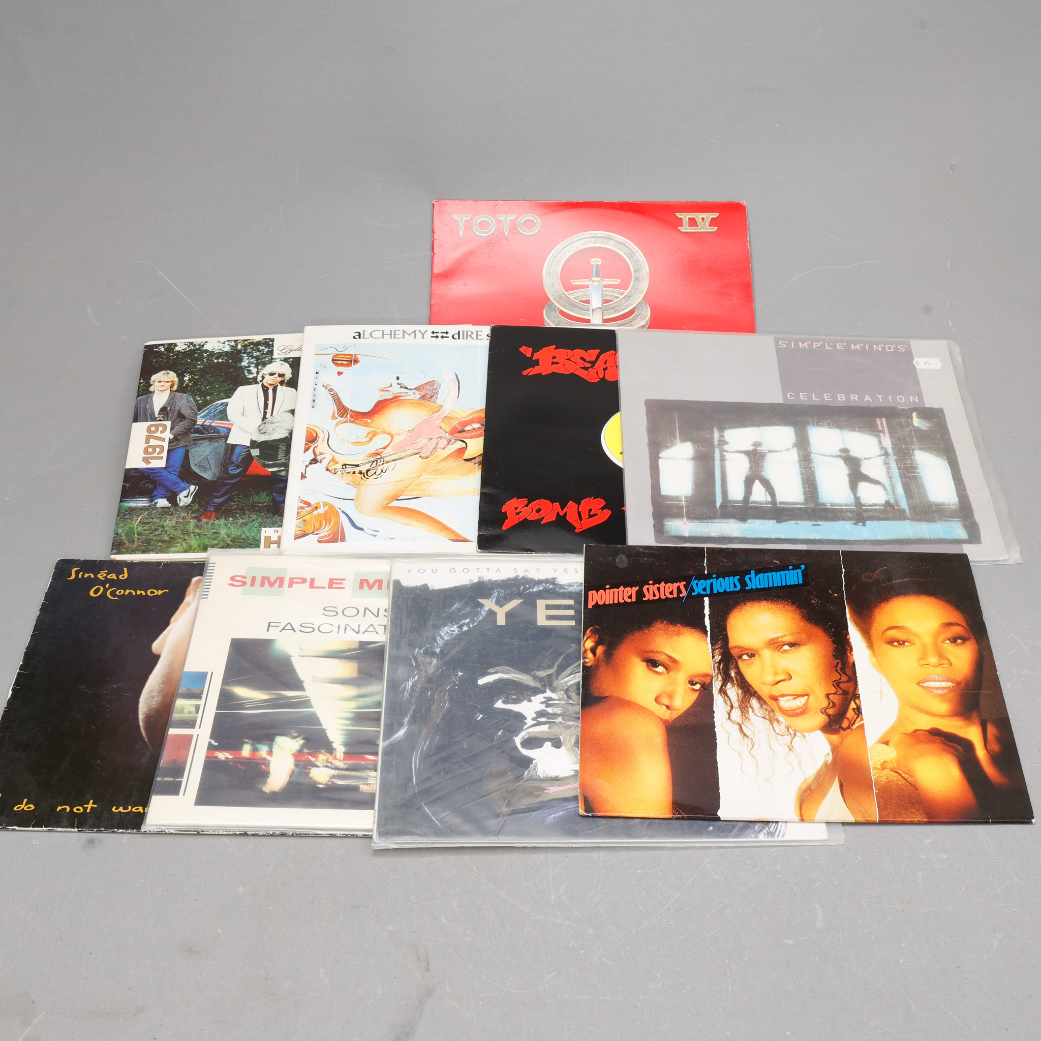 VINYLSKIVOR, 9 stycken, blandade artister.