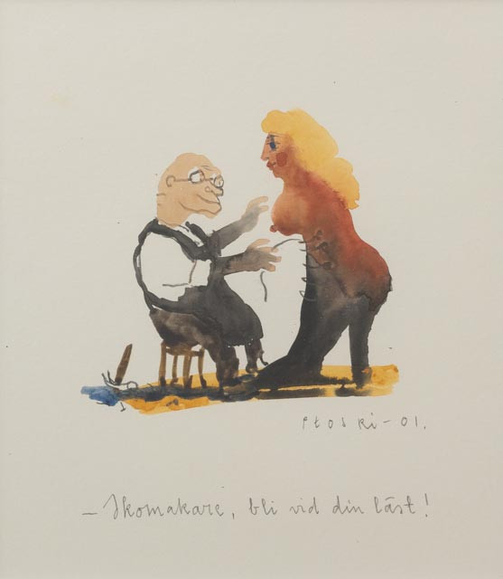 ANDRZEJ PLOSKI, (POLEN/SVERIGE, FÖDD 1949). Betitlad, akvarell, signerad och daterad -01.