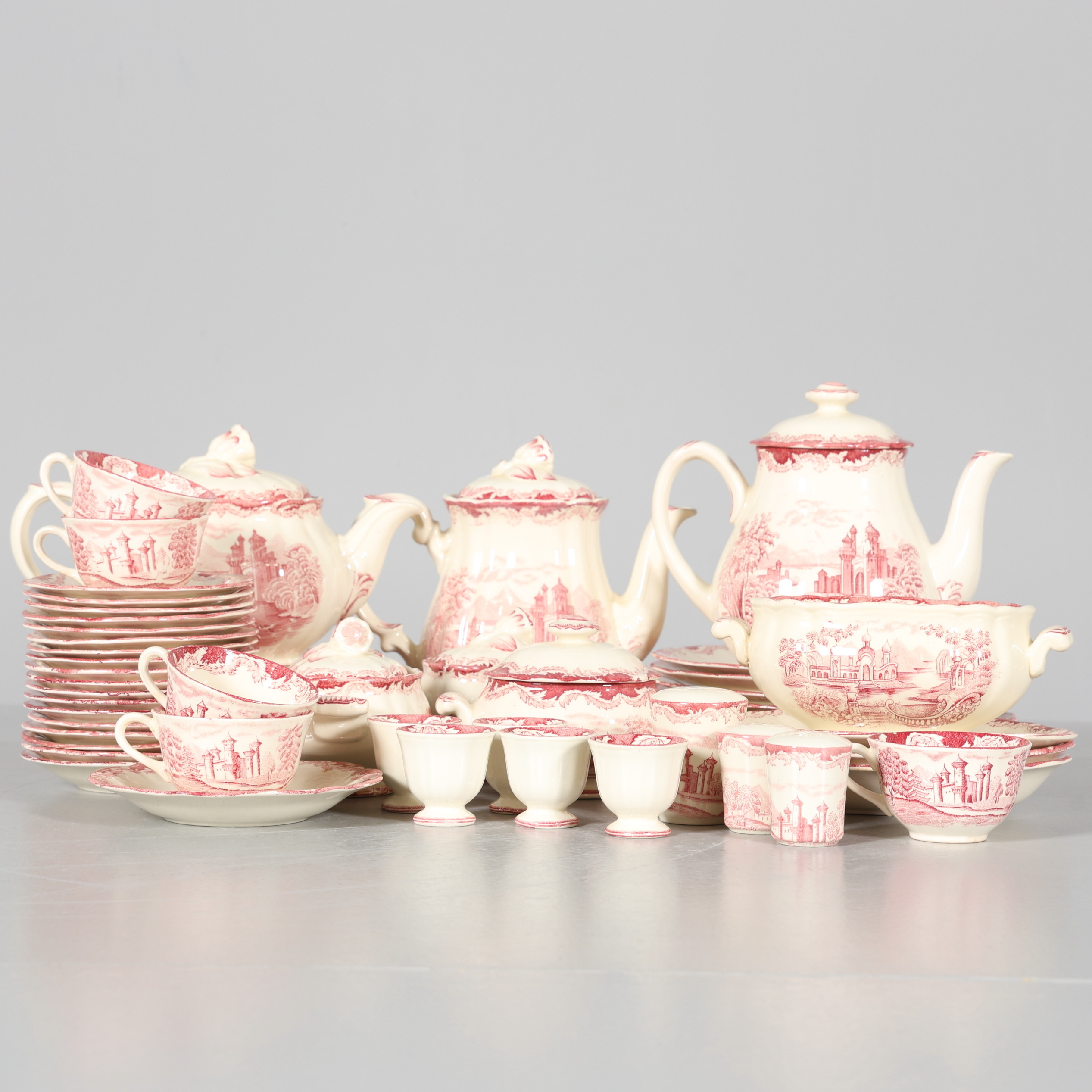 SERVISDELAR, 55 stycken, porslin, "Bengali", Rörstrand.