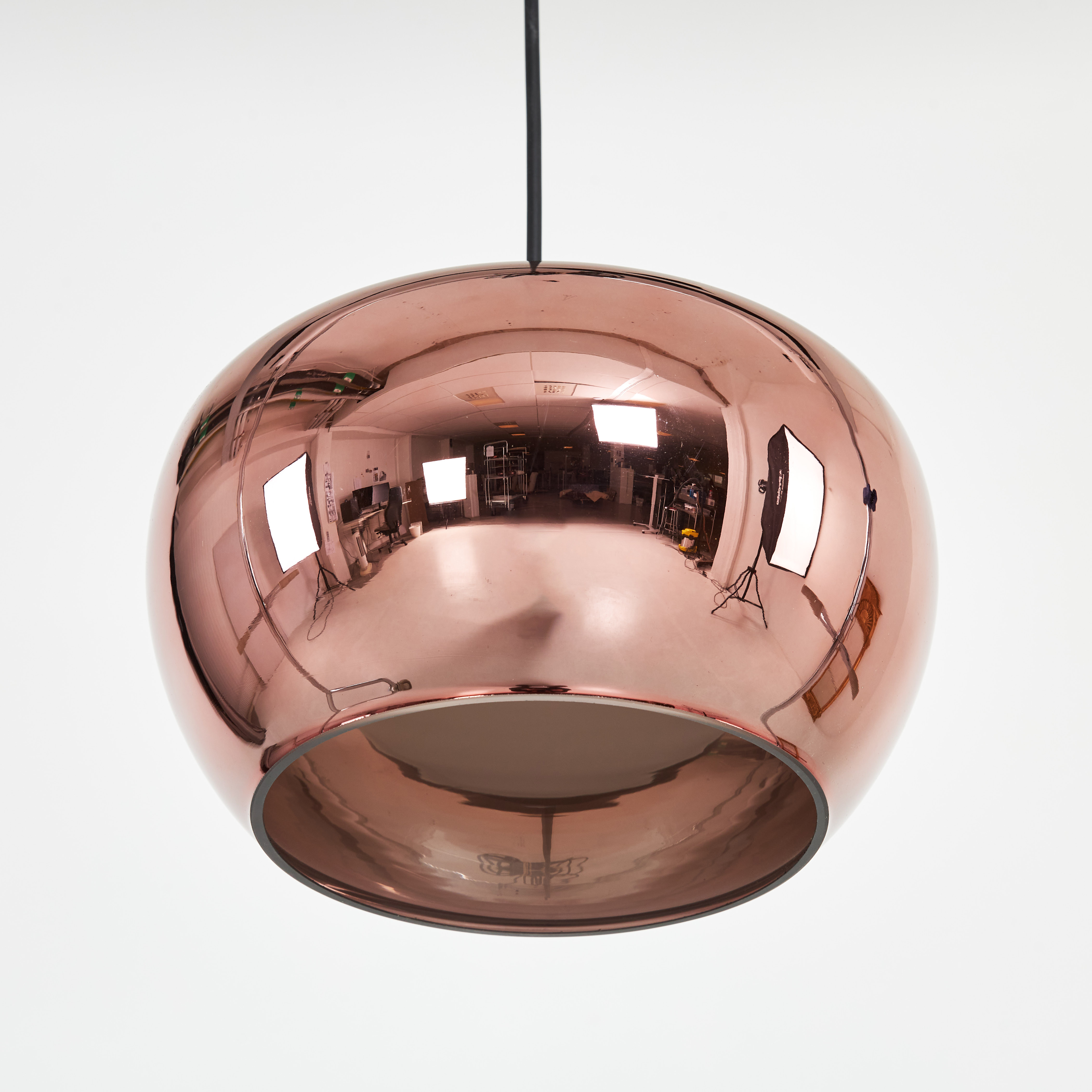 WEVER DUCRÉ. Takpendel, Wetro Led 2.0, kupa i kopparfärgat spelgelglas.