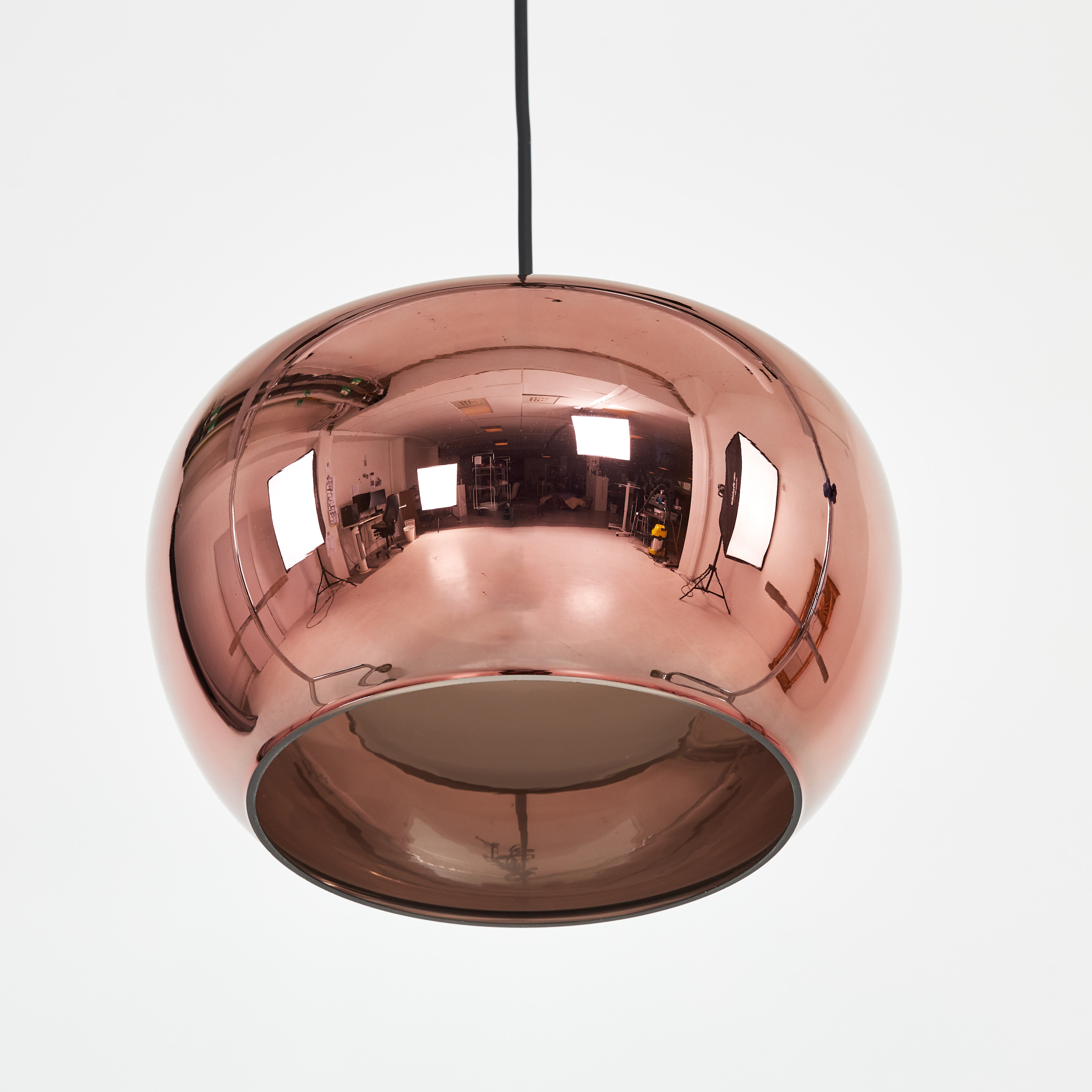 WEVER DUCRÉ. Takpendel, Wetro Led 2.0, kupa i kopparfärgat spelgelglas.