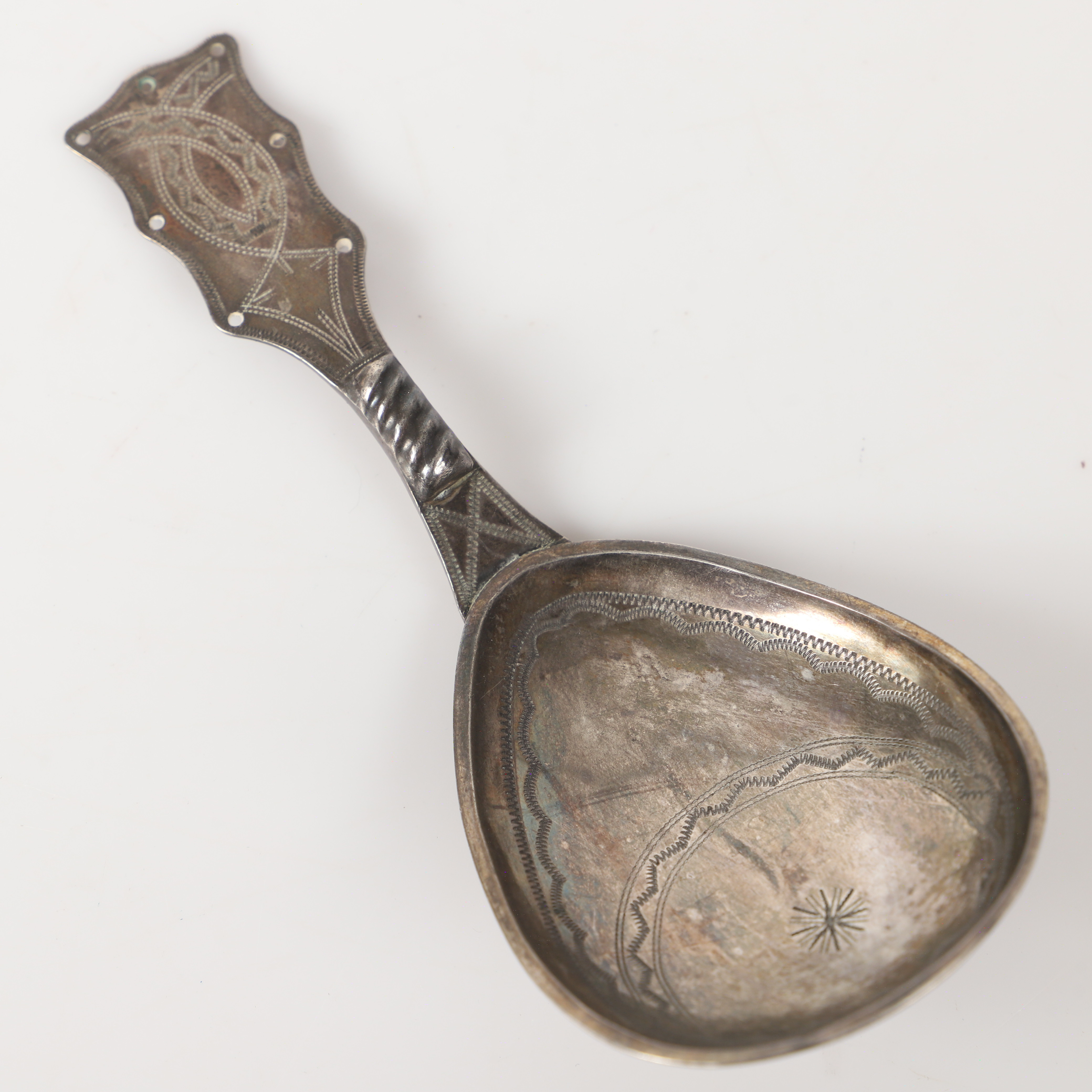 SUPSKED, silver med samearbete, 1900-tal, otydligt stämplad.