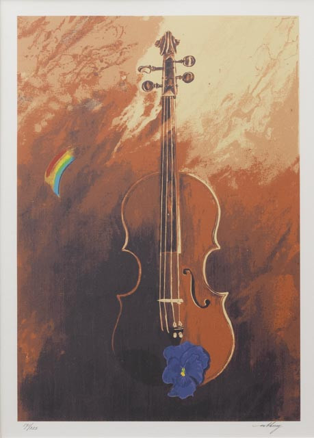 ANTHONY STRÜWER (FÖDD 1942). Fiol, litografi nr 171/250, signerad.