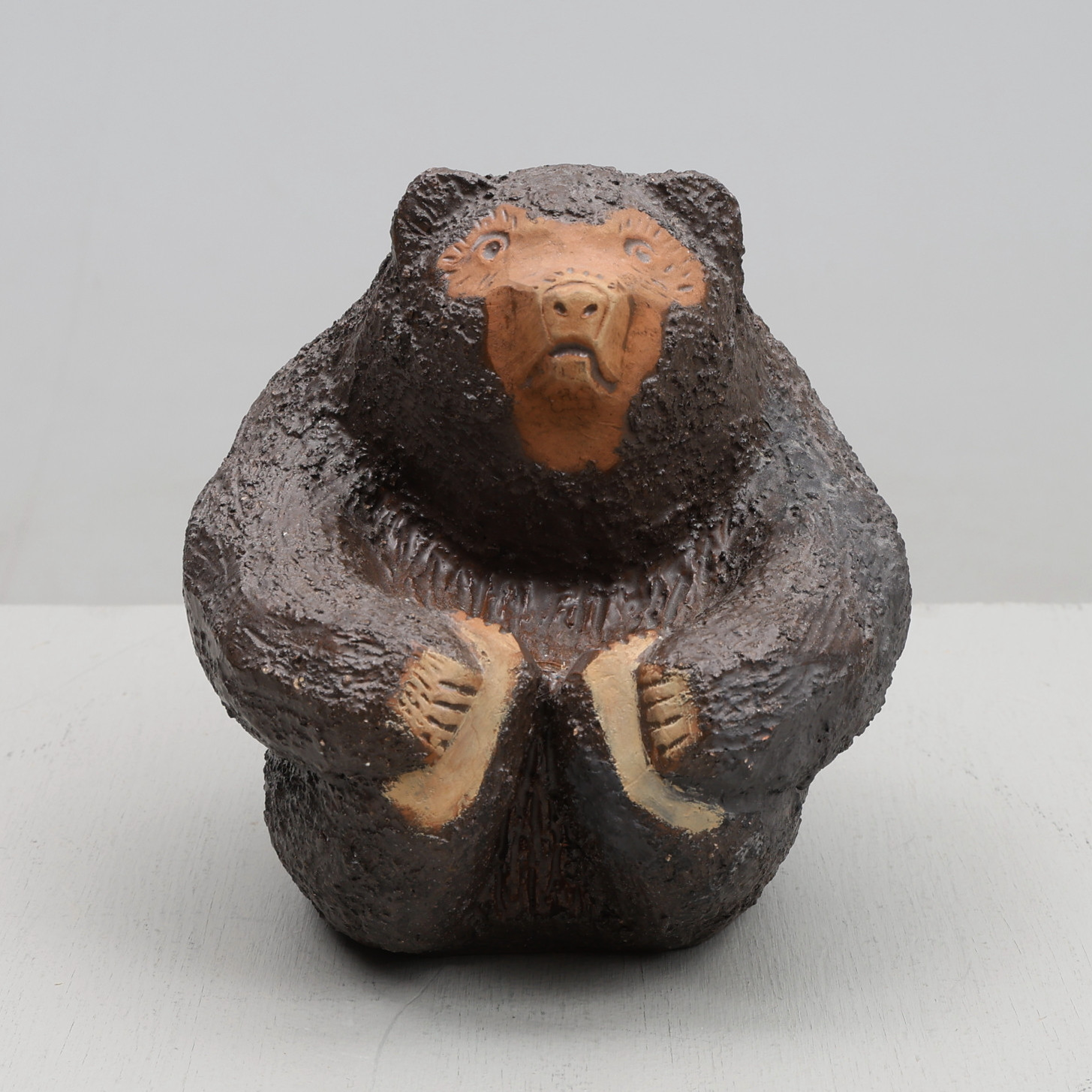 SKULPTUR, björn, keramik, Norrman, Motala.