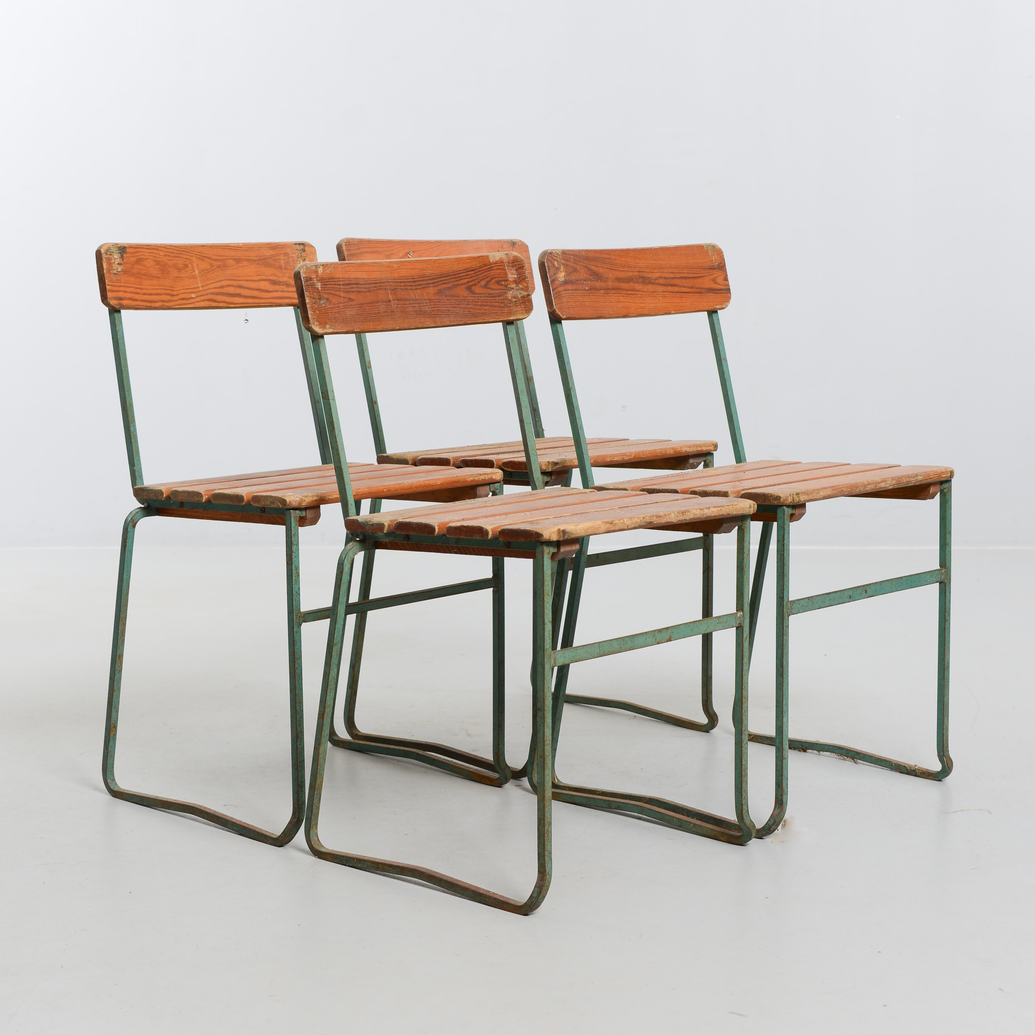 TRÄDGÅRDSSTOLAR, 4 st, Bröderna Sandberg, Sandviken Järnmöbelfabrik, 1940-tal.