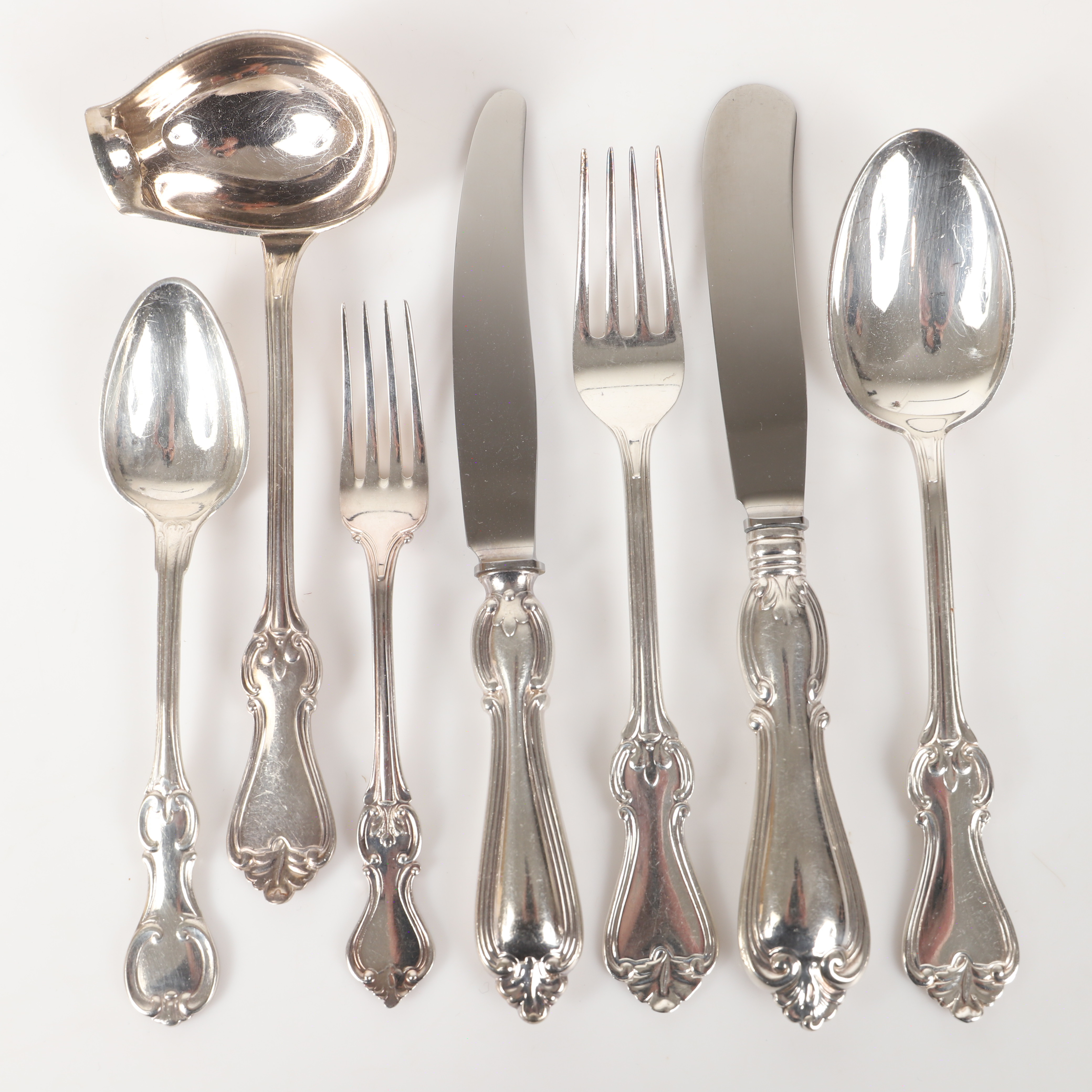 BESTICKUPPSÄTTNING, 52 delar, "Olga", nysilver, GAB, 1900-tal.