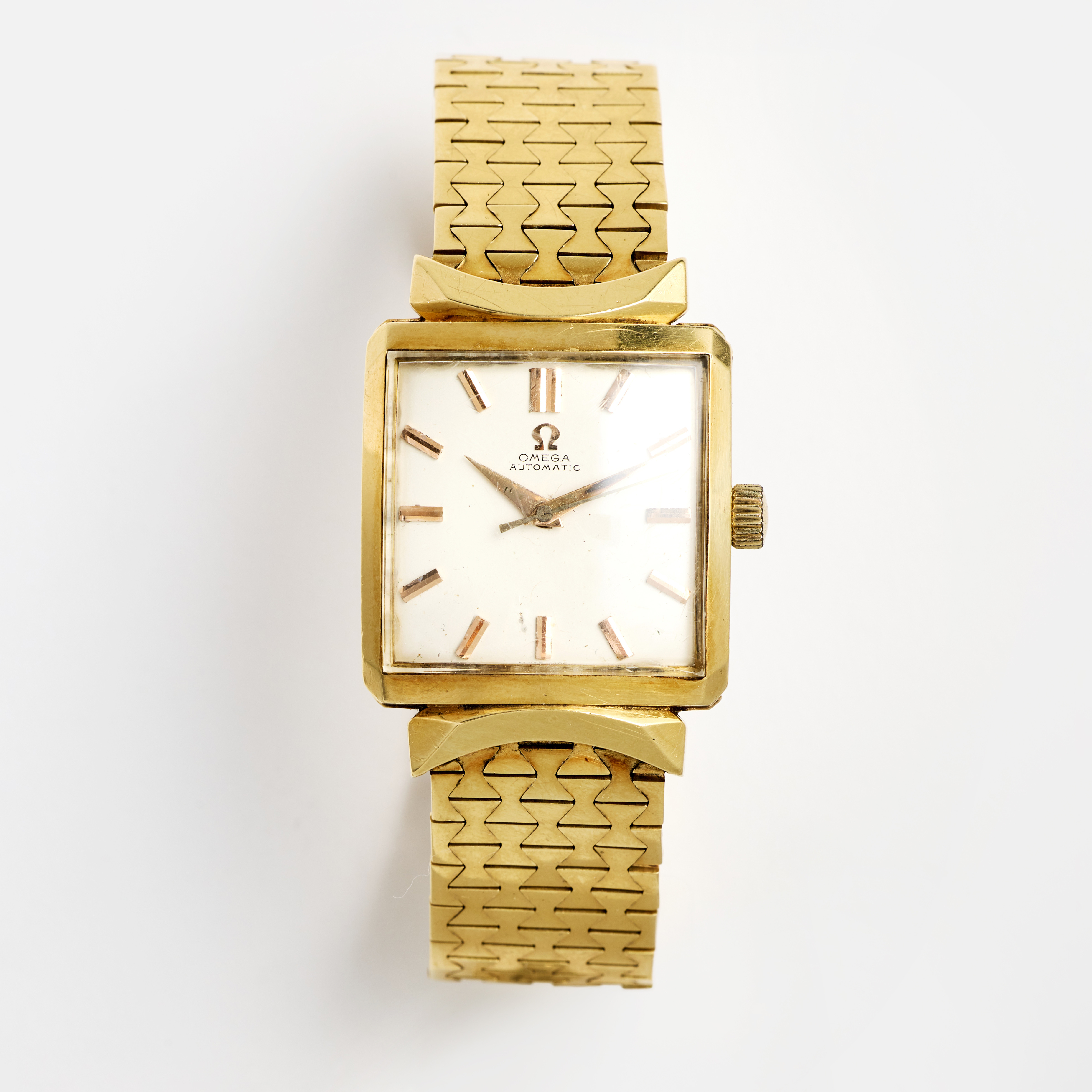 OMEGA, armbandsur, 28 x 29,5 (40) mm, 18K guld, ca 1958.
