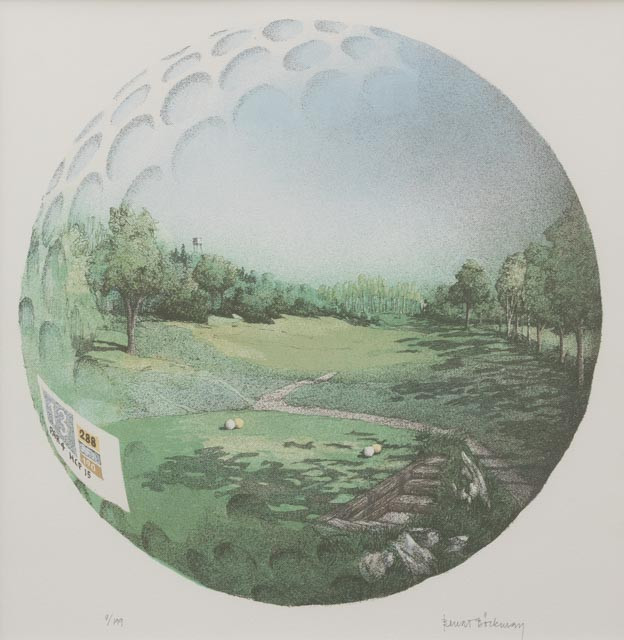 BENGT BÖCKMAN. Tema golf, , litografi nr 8/199, signerad.