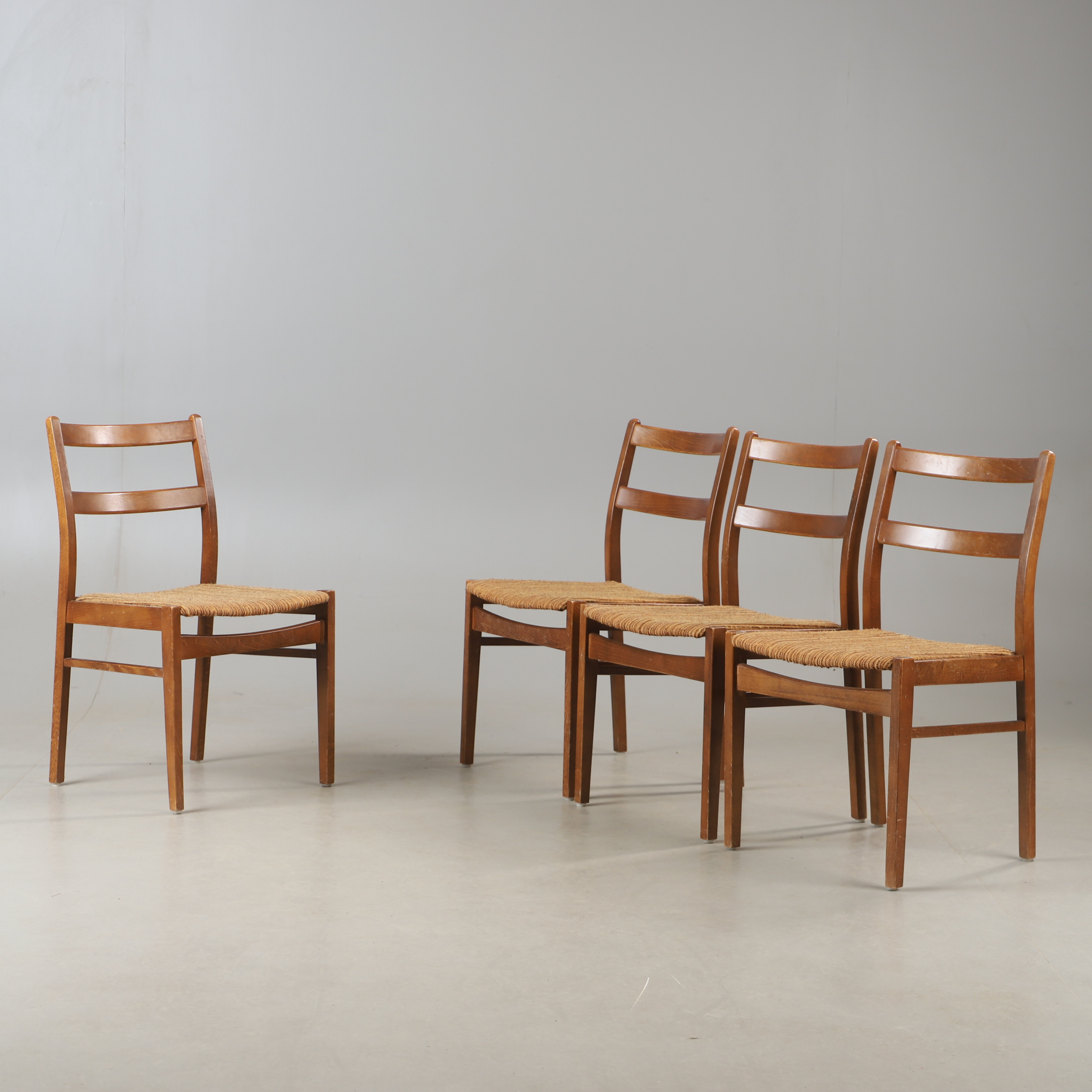 STOLAR, 4 stycken, bok, 1900-talets mitt.