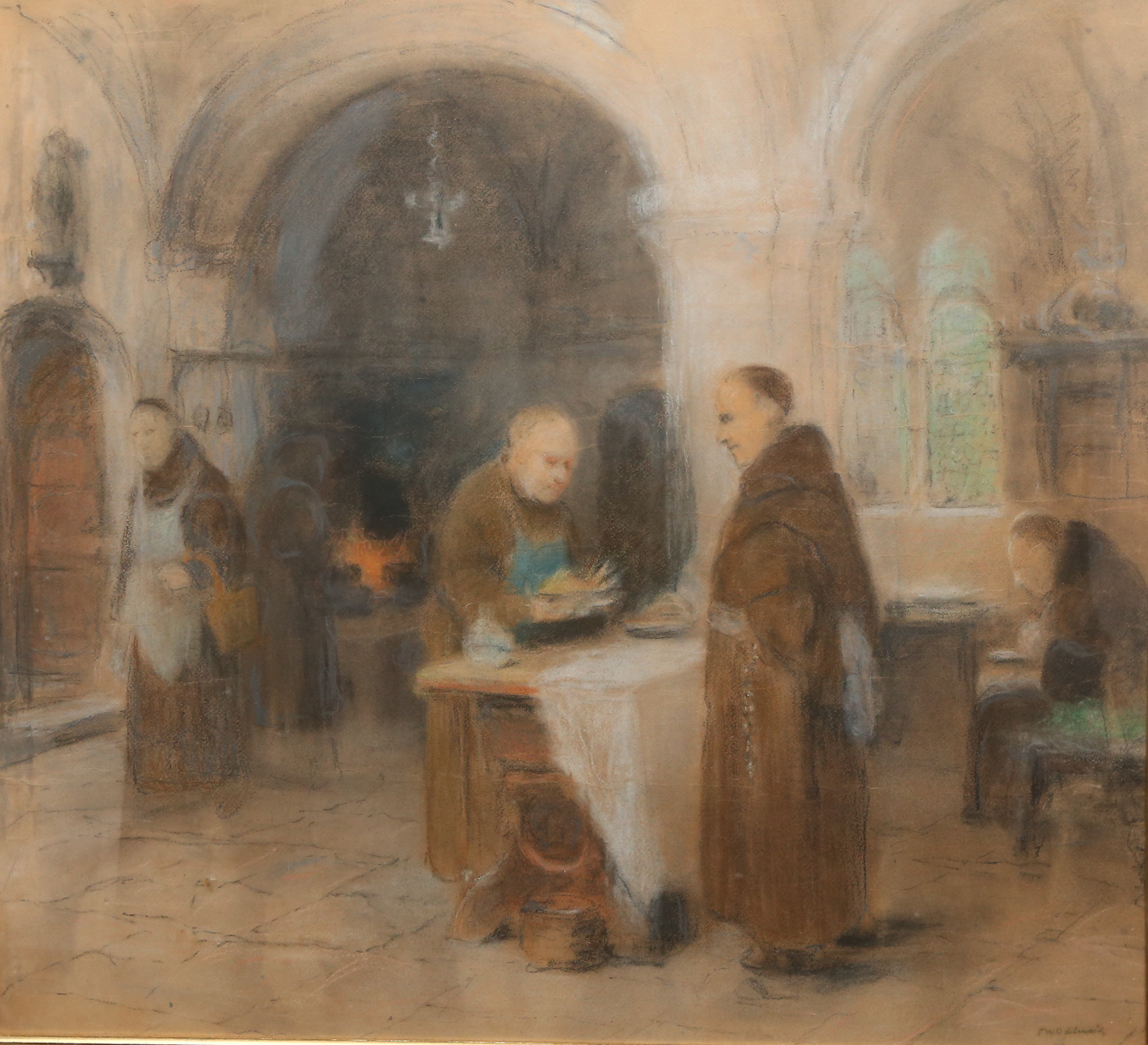 FRANS WILHELM ODELMARK. blandteknik, signerad.