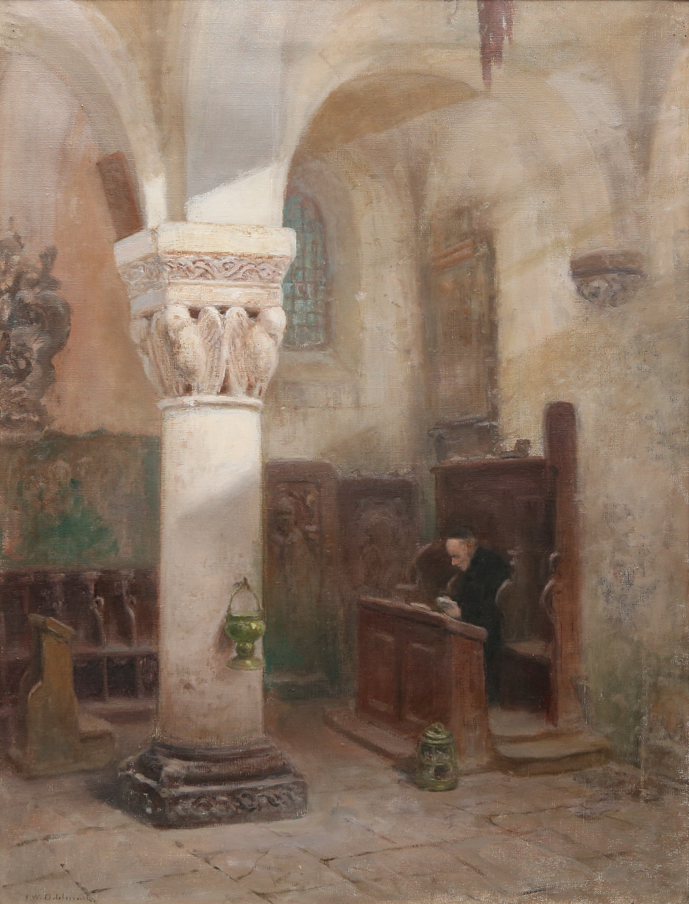 FRANS WILHELM ODELMARK. olja på duk, signerad.