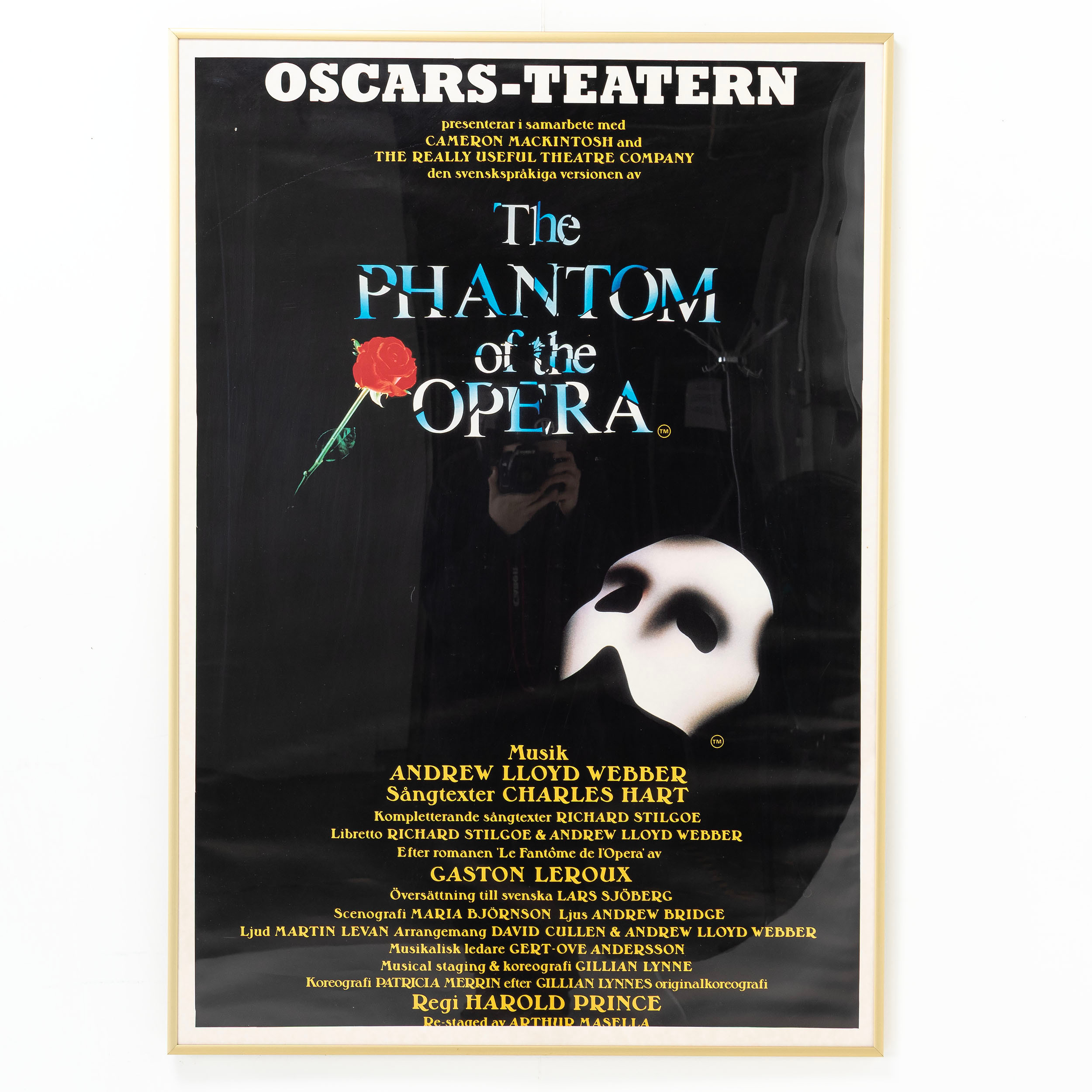 POSTER, Inramad " The Phantom of the opera " Oscars-Teatern.