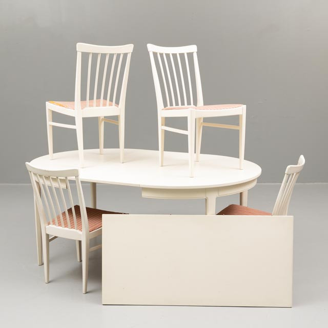 CARL MALMSTEN. Matsalsmöblemang, 7 delar, Herrgården, Bodafors.