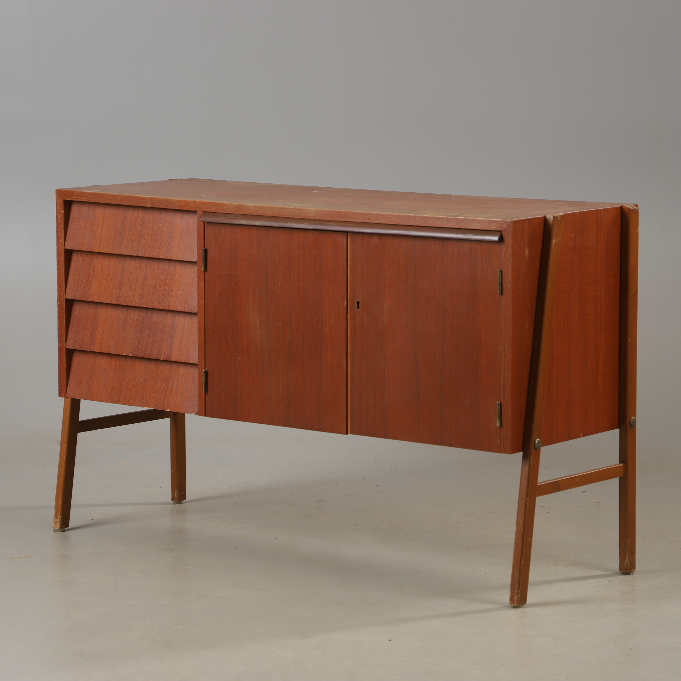 SIDEBOARD, teak och bok, 1900-talets mitt.