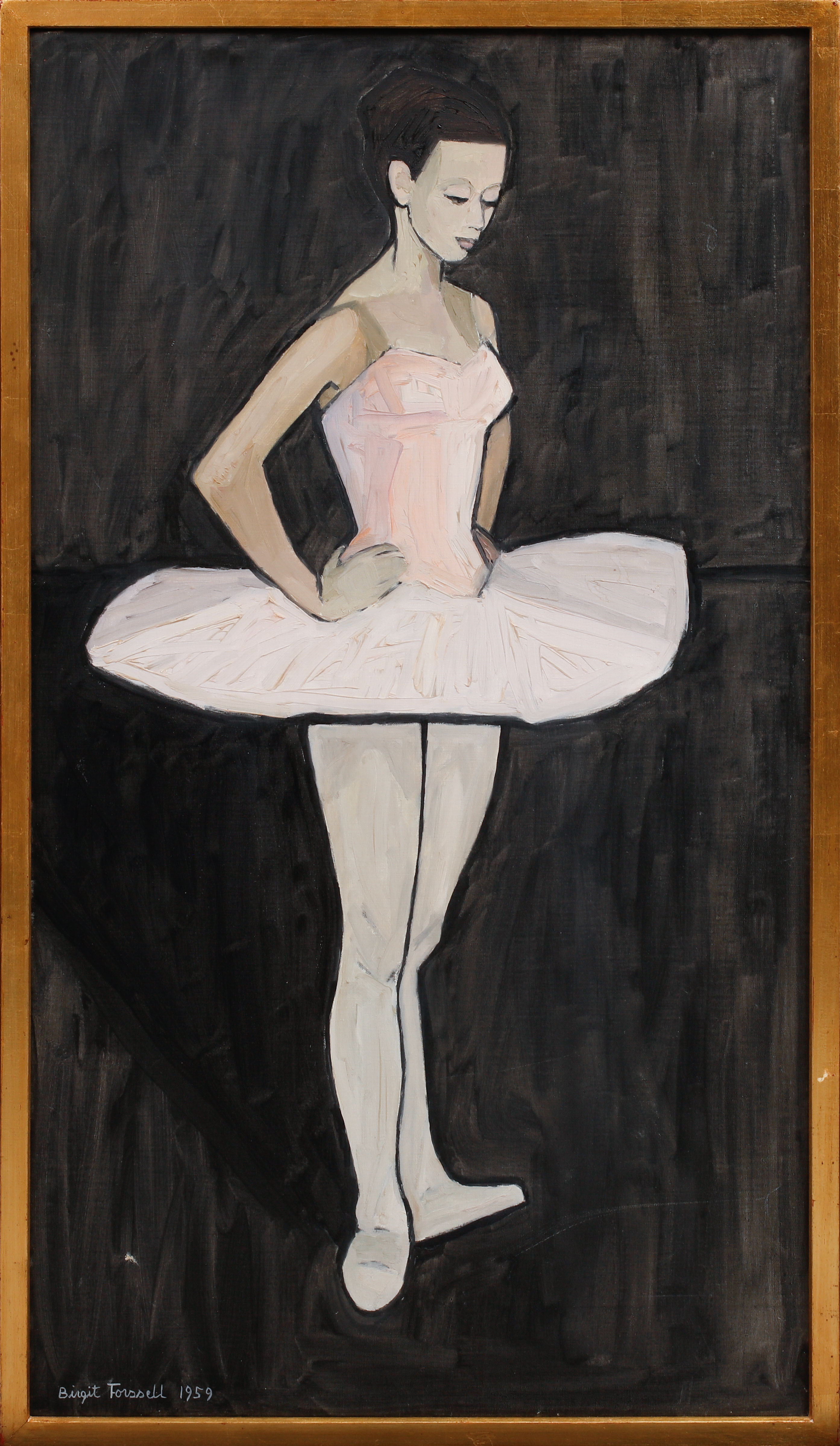 BIRGIT FORSSELL. Ballerina, olja på duk, signerad och daterad 1959.