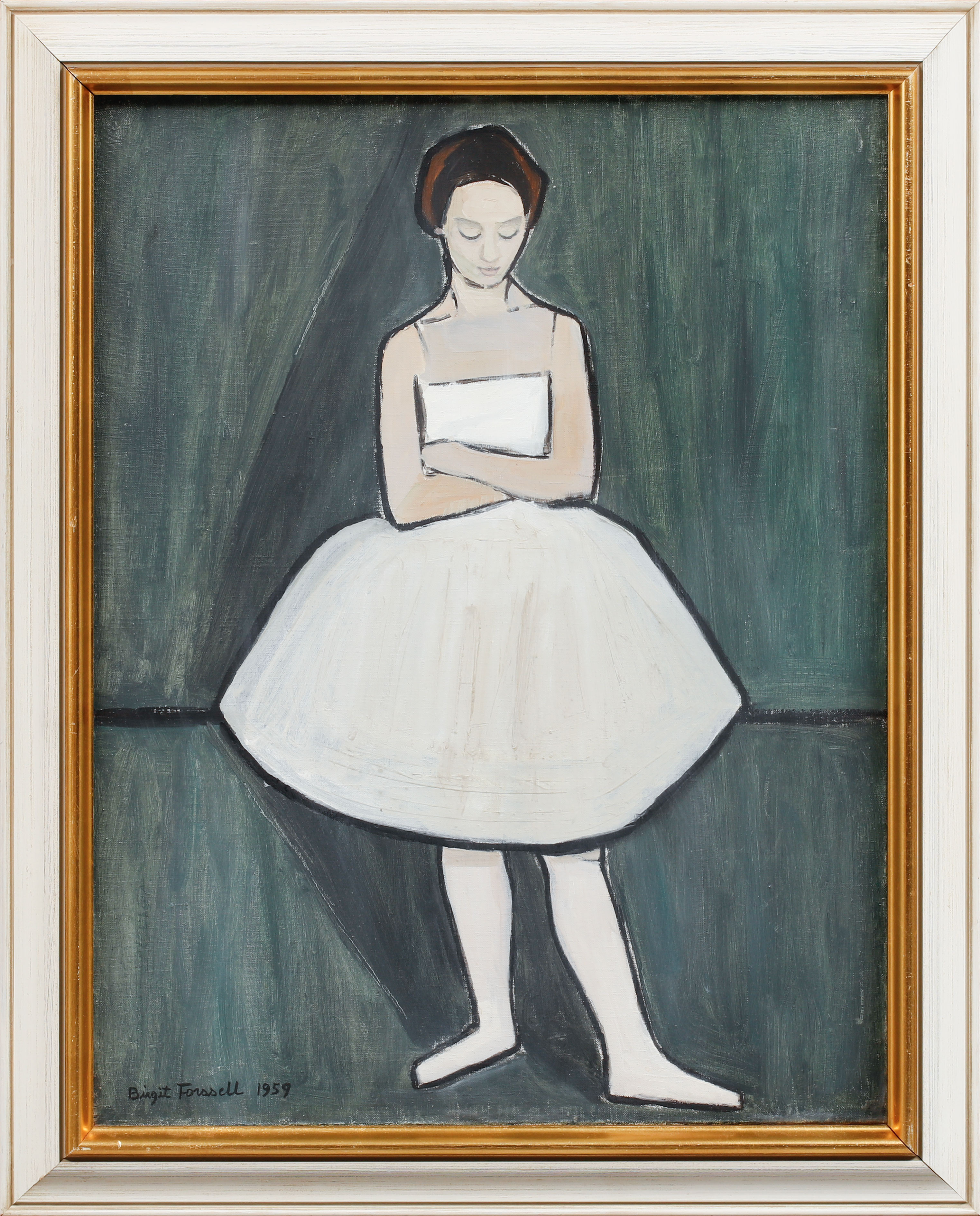 BIRGIT FORSSELL. Ballerina, olja på duk, signerad och daterad1959.