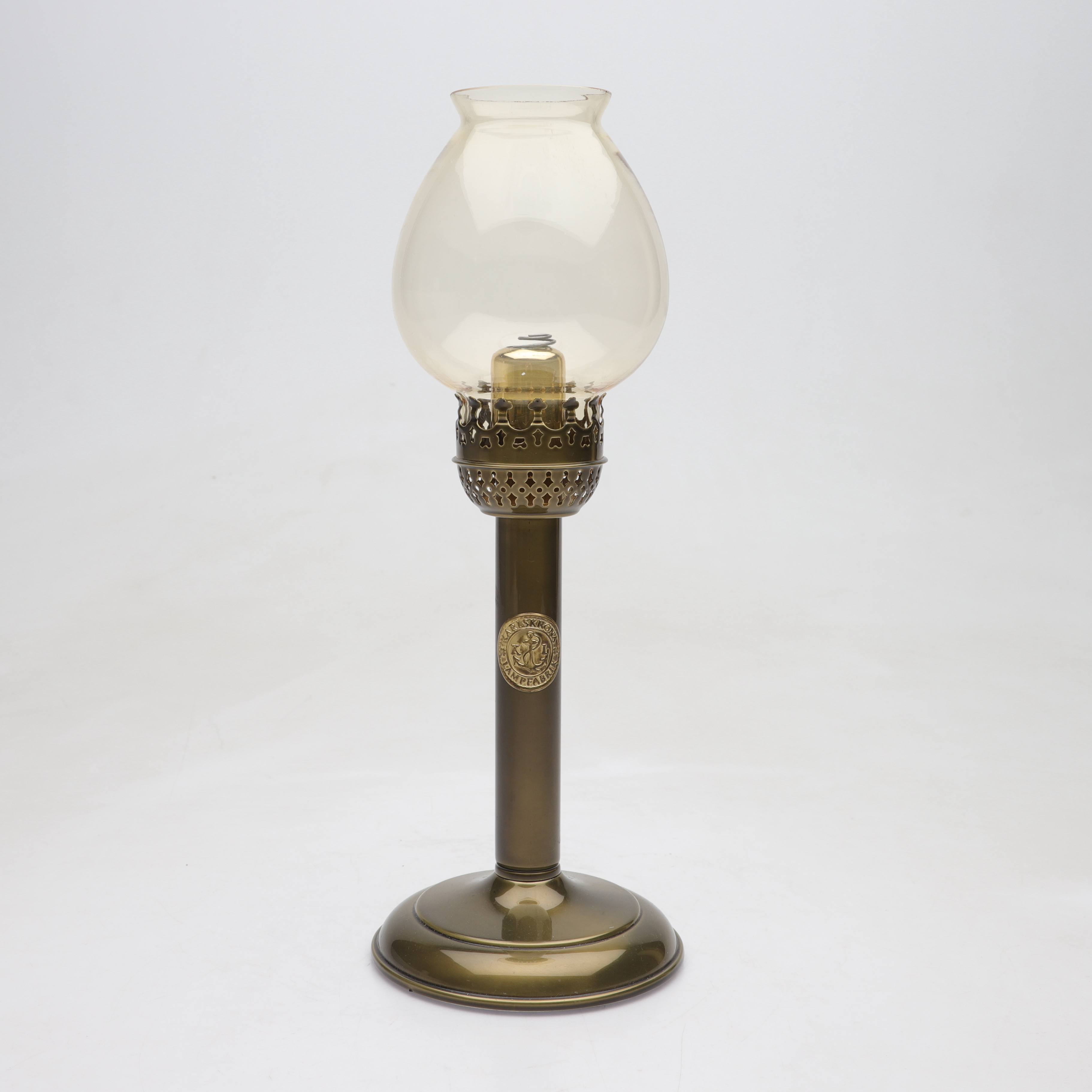 LJUSLYKTA, Glas och gulmetall, " Karlskronalyktan", Karlskrona Lampfabrik.