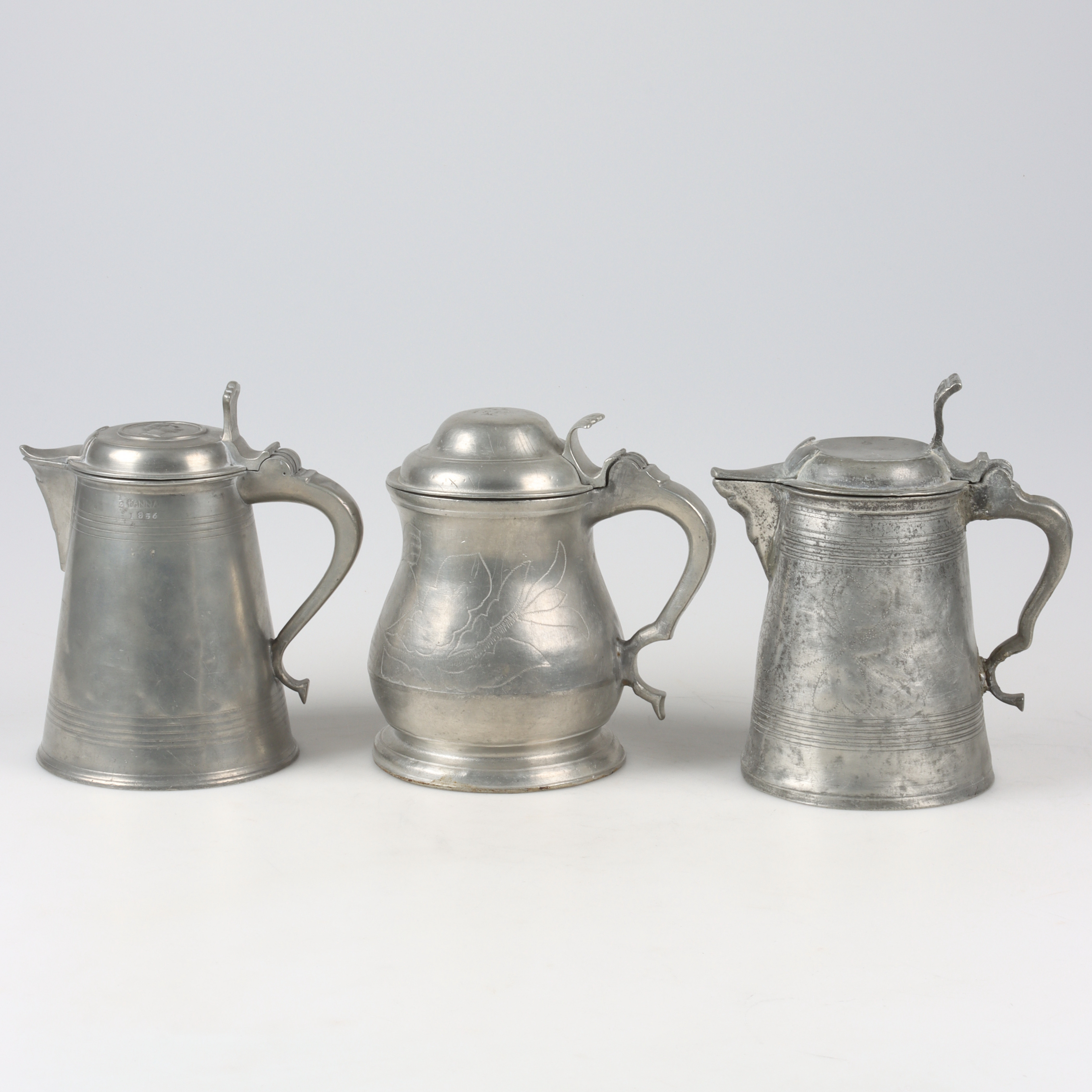 STOP, 3 st, tenn, Nicolaus Justelius (1784-19), Eksjö, 1800-tal.