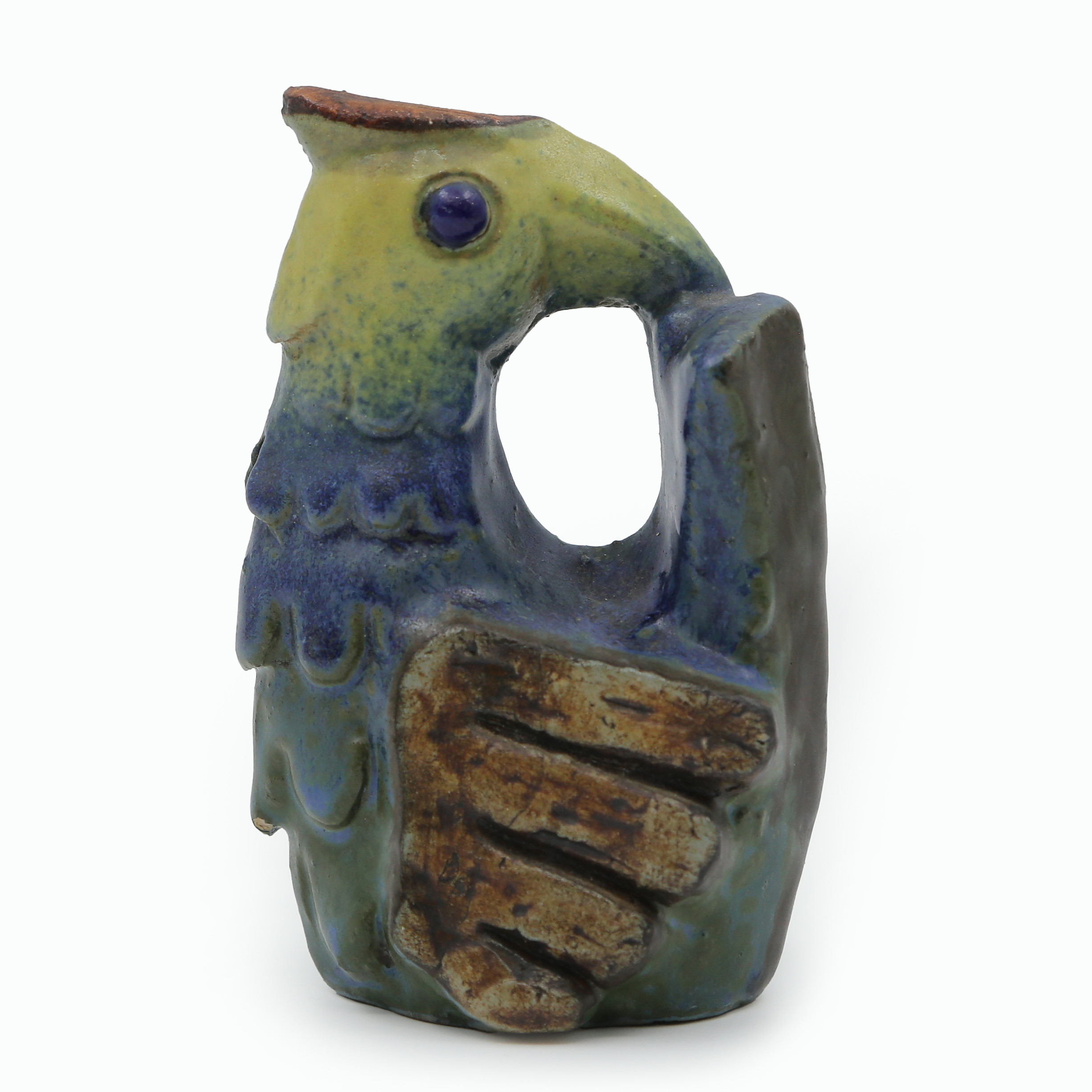 WILHELM (WILLI) FISCHER (1925-2019) SKULPTUR "FÅGEL" TJECKISK-SVENSK KONSTNÄR, STENGODS, FISCHER, EGO.