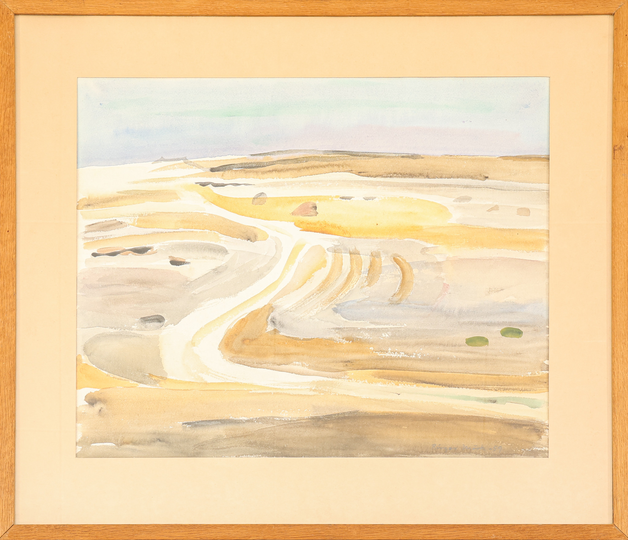 BIRGER MÖRK. Akvarell, signerad samt daterad -59.