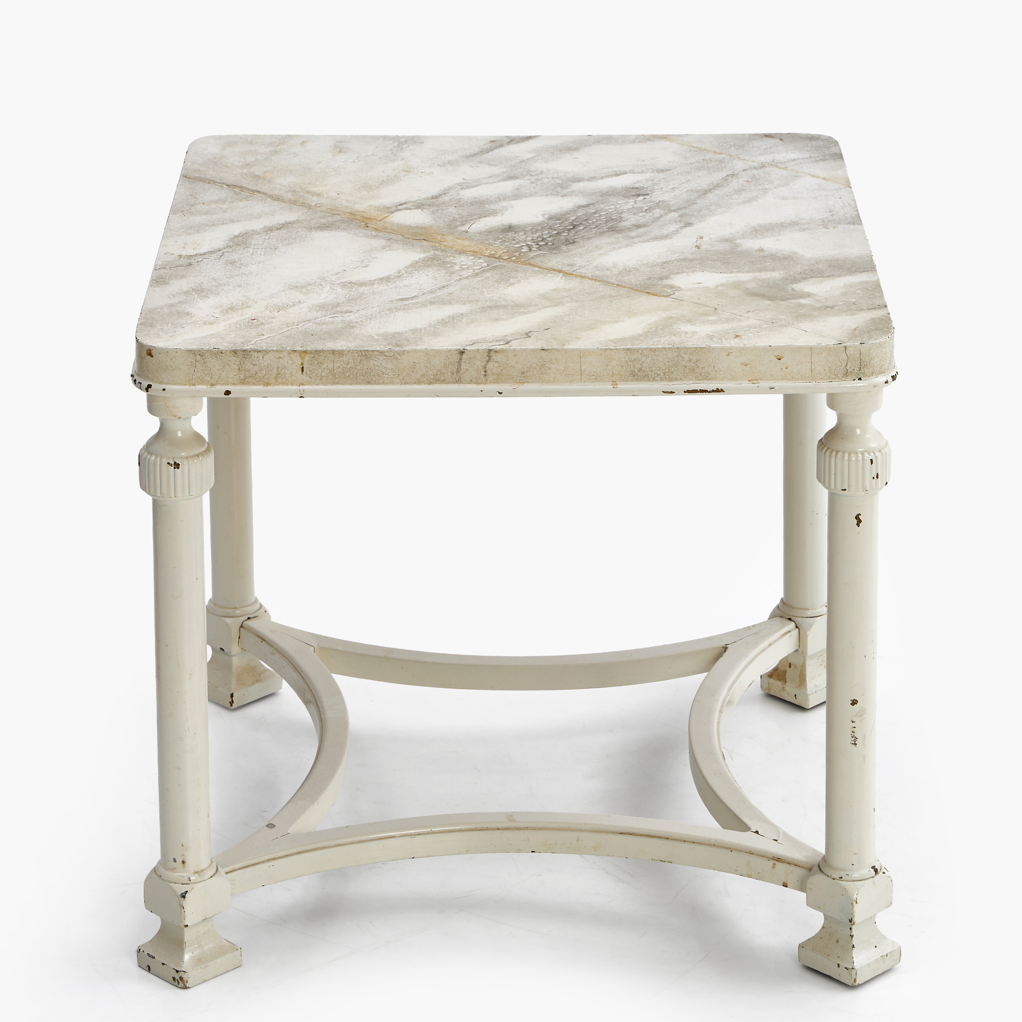 SOFFBORD, Swedish Grace, 1920-tal, marmorimitation, vitmålad, kopplad benställning.