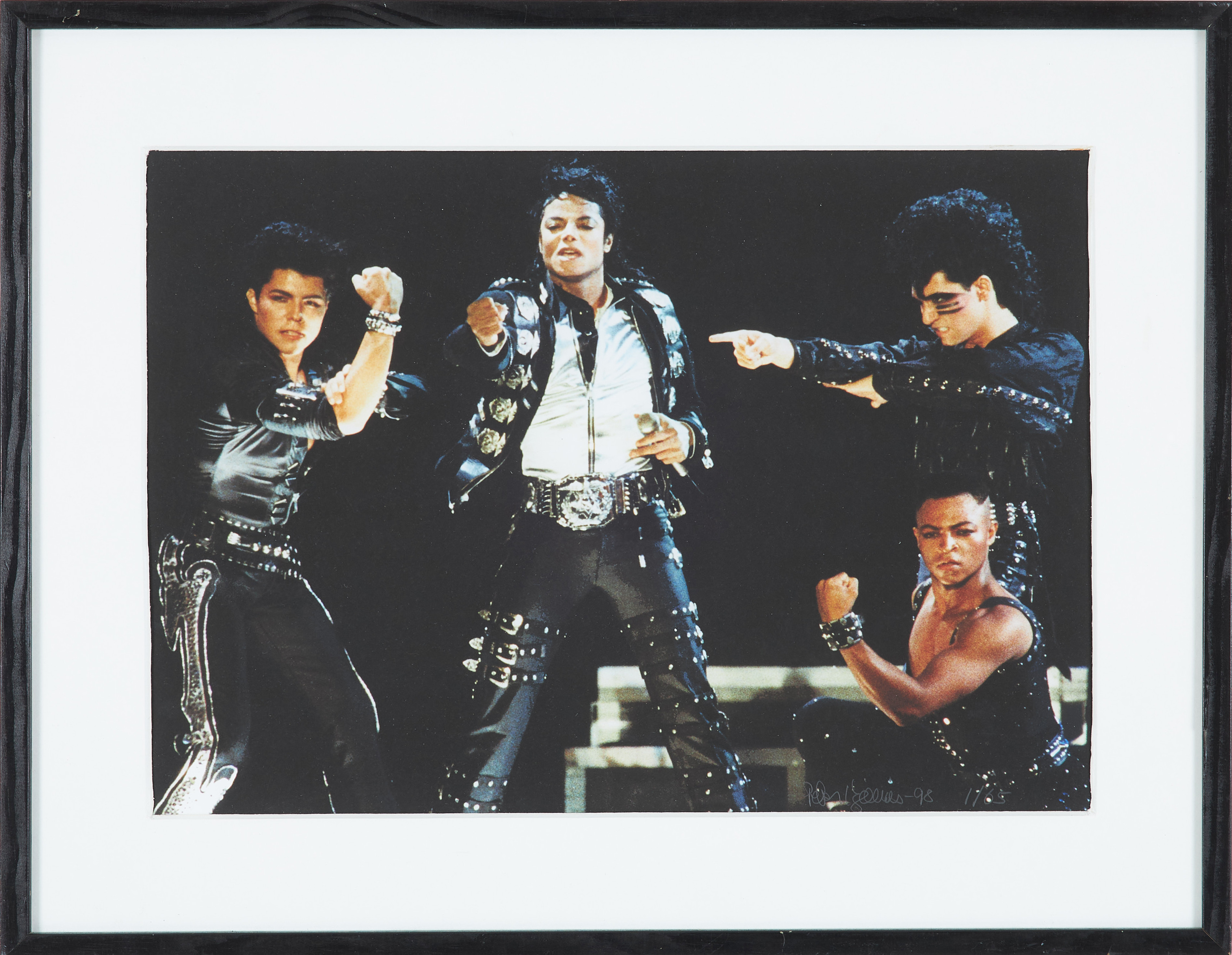 PETER KJELLERÅS. Michael Jackson, Europapremiären 1988, Rom, Signerad och numrerad, 1/65, 2019. Framtagen 1998.