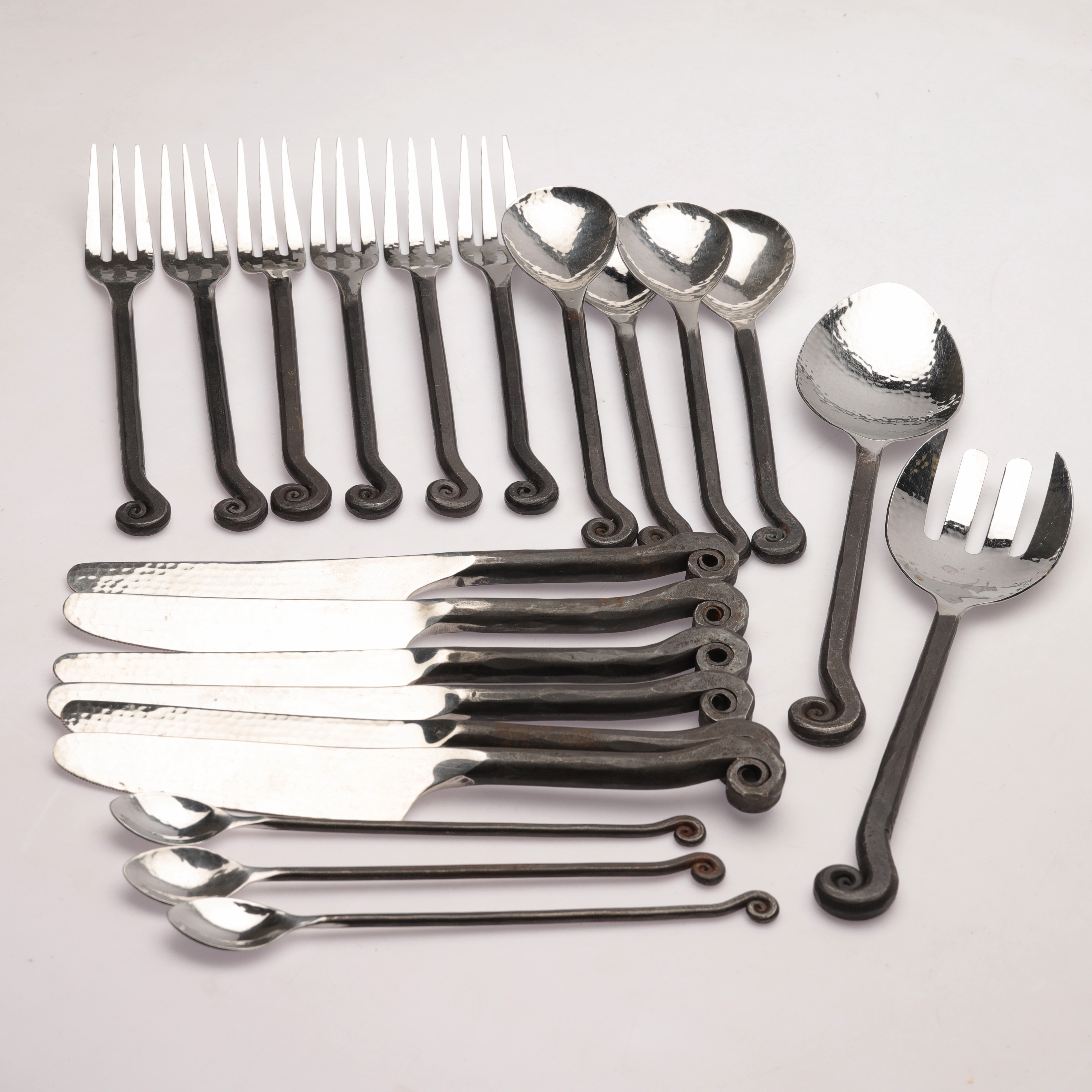 BESTICK, 21 delar, smide-/metall, 19-/2000-tal.