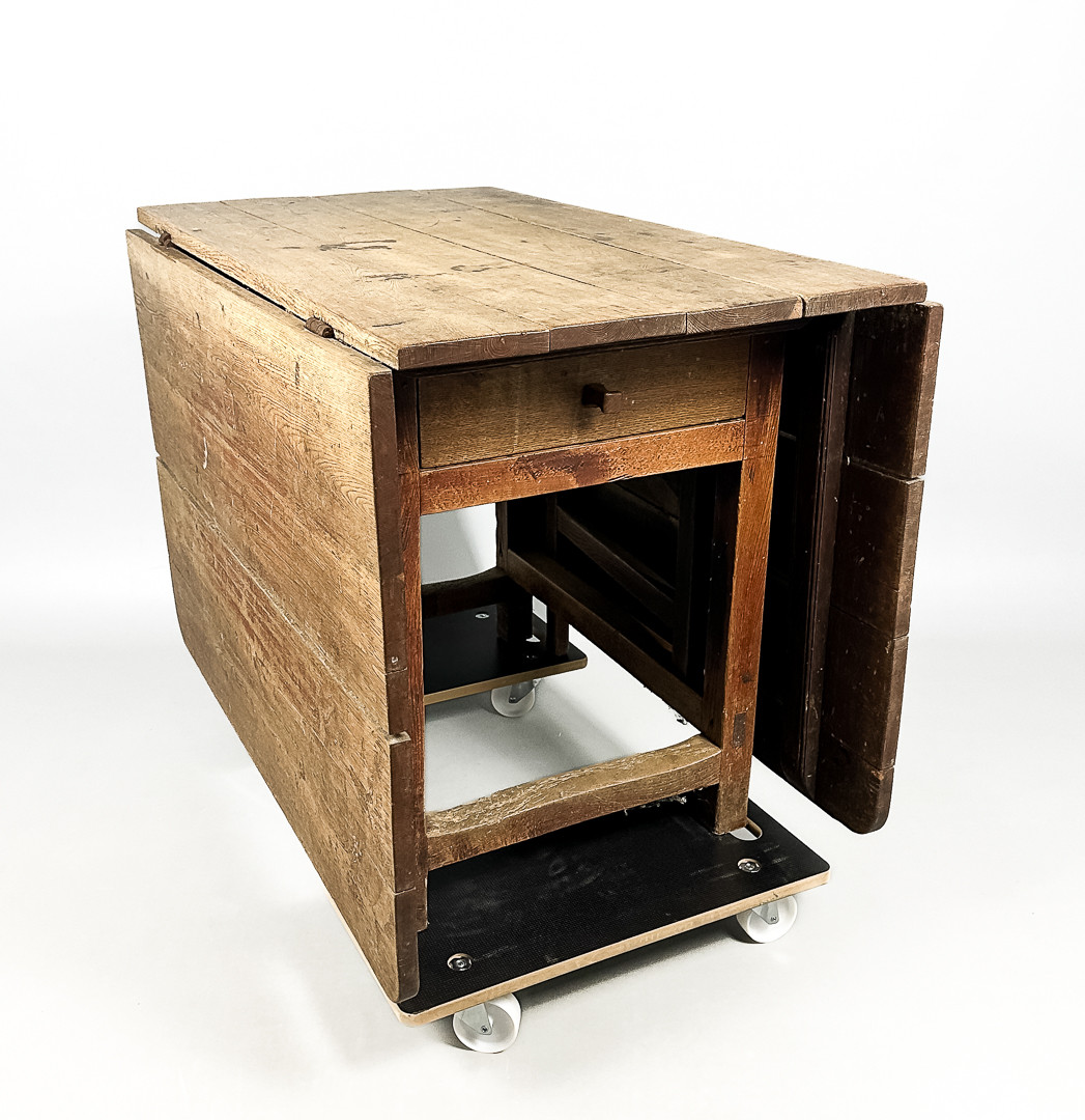 SLAGBORD, furu/ek, 1800-tal.