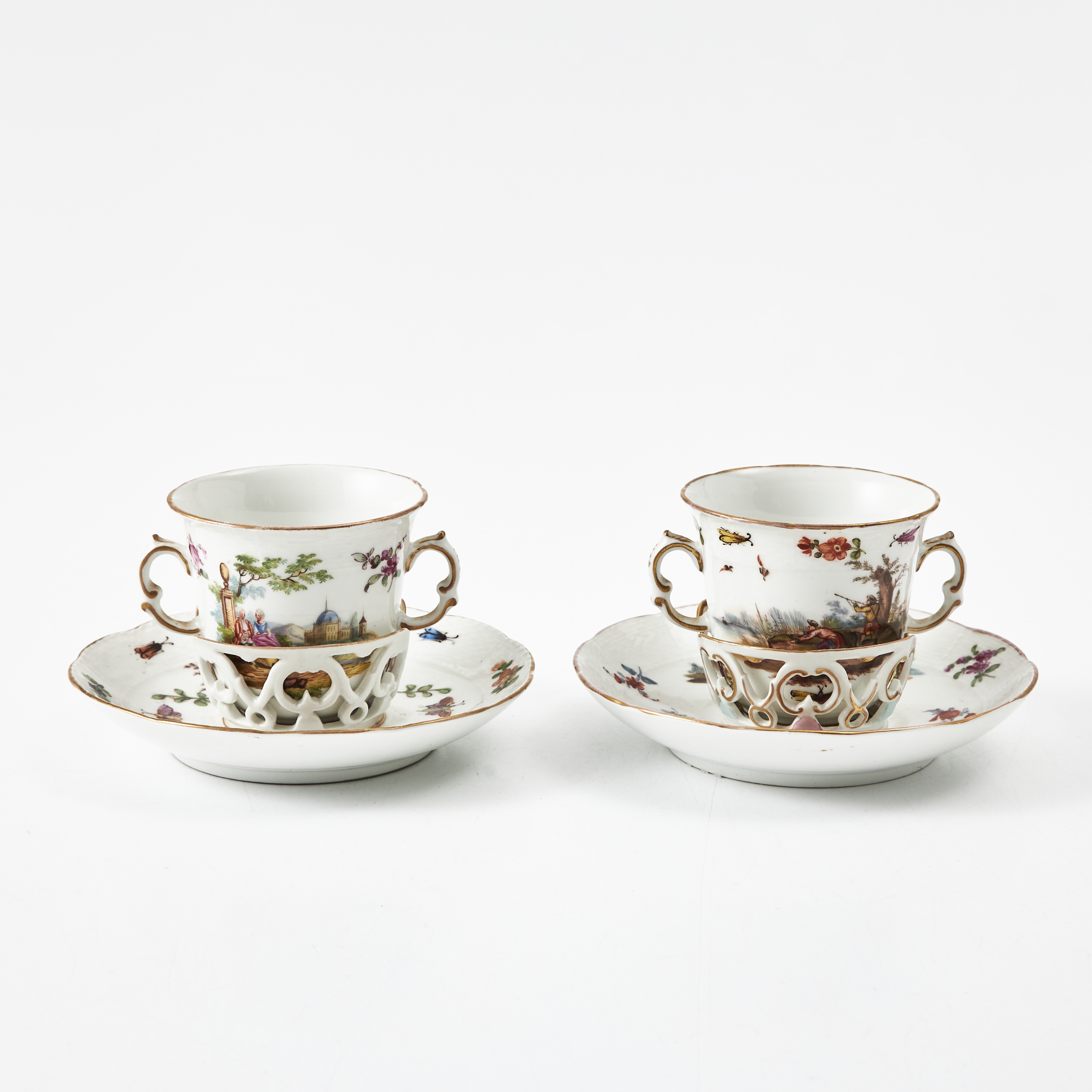 TREMBLEUSE, 1 par, Berlin, porslin, omkring 1800.