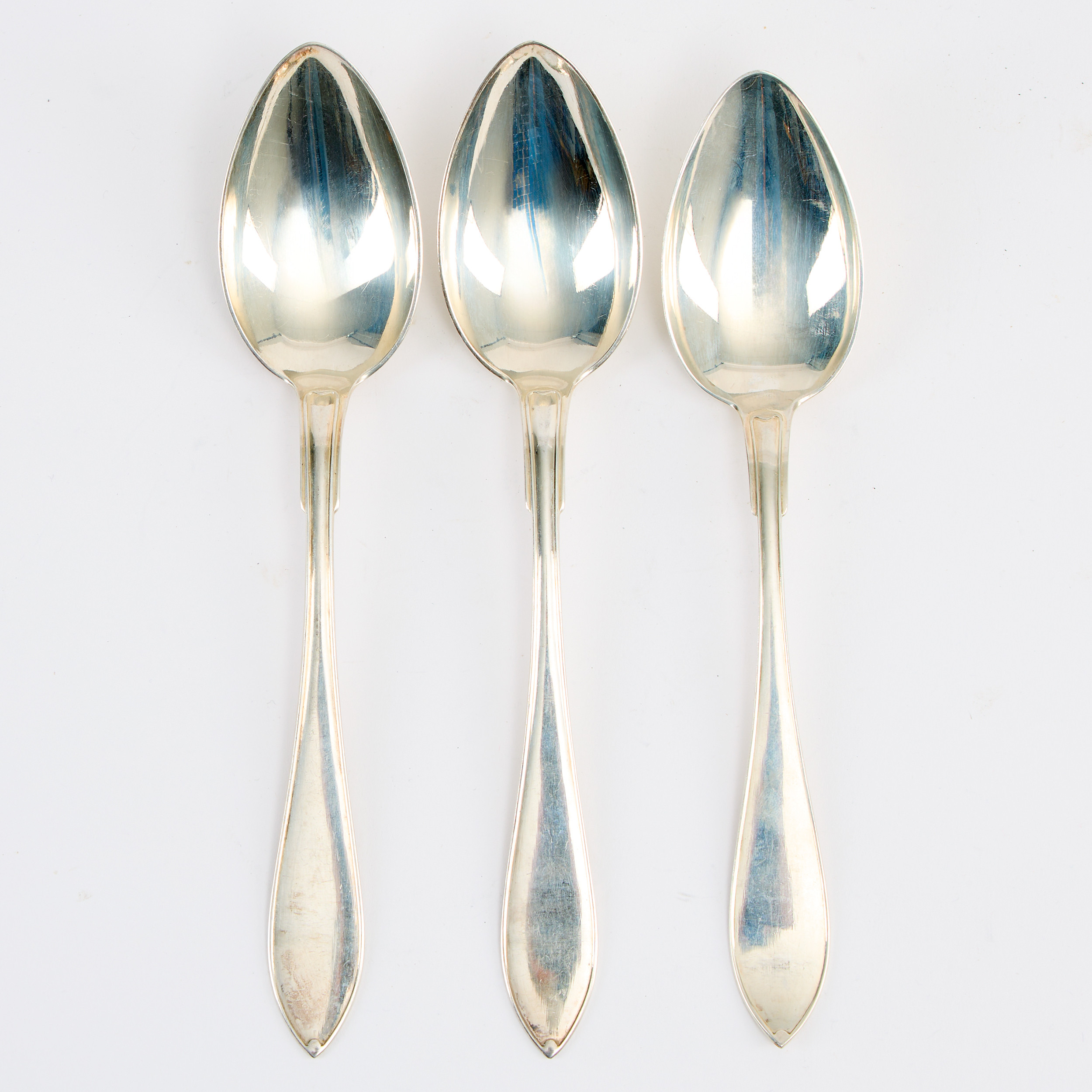 SKEDAR 3 stycken silver Bernhard Hertz AB/CG Hallberg Stockholm 1916/1923.