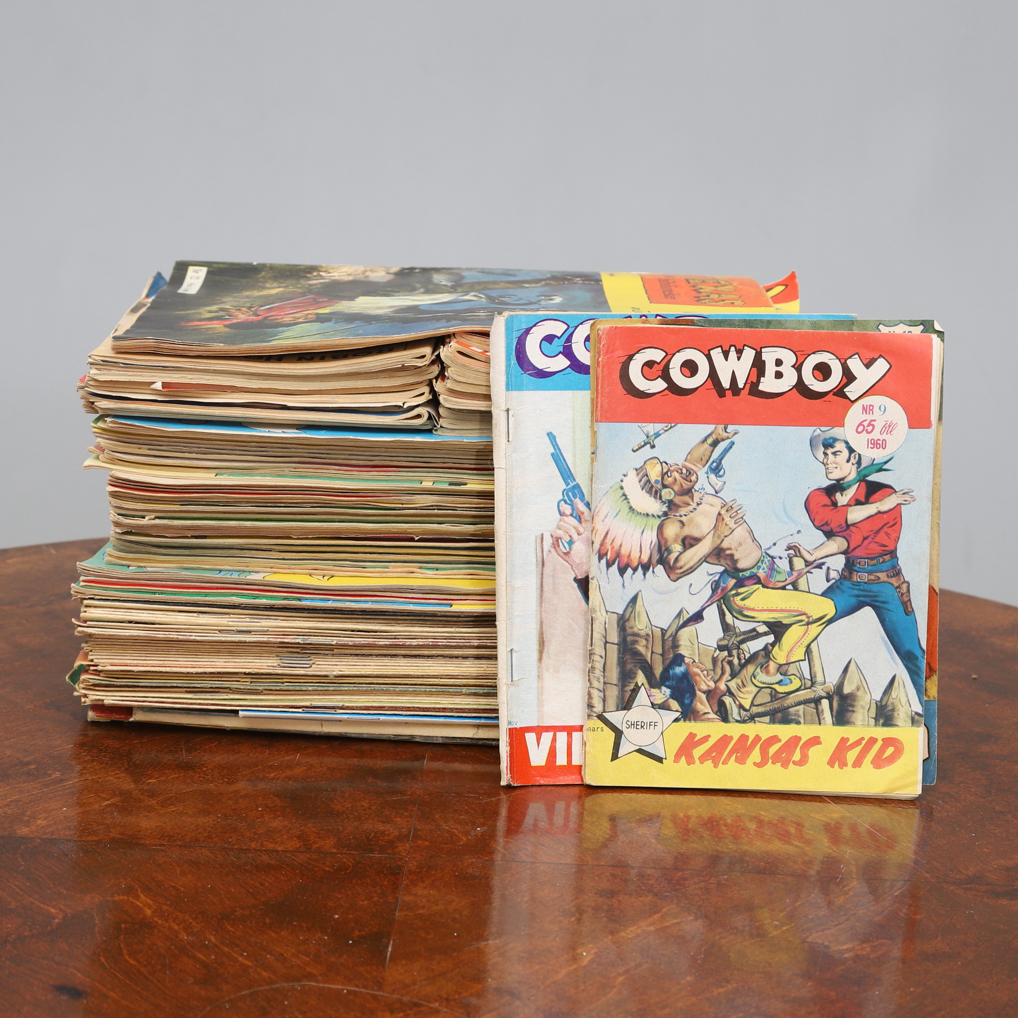 SERIETDININGAR, b.la. "Kalle Anka" & "Cowboy", 1960-/70-tal.