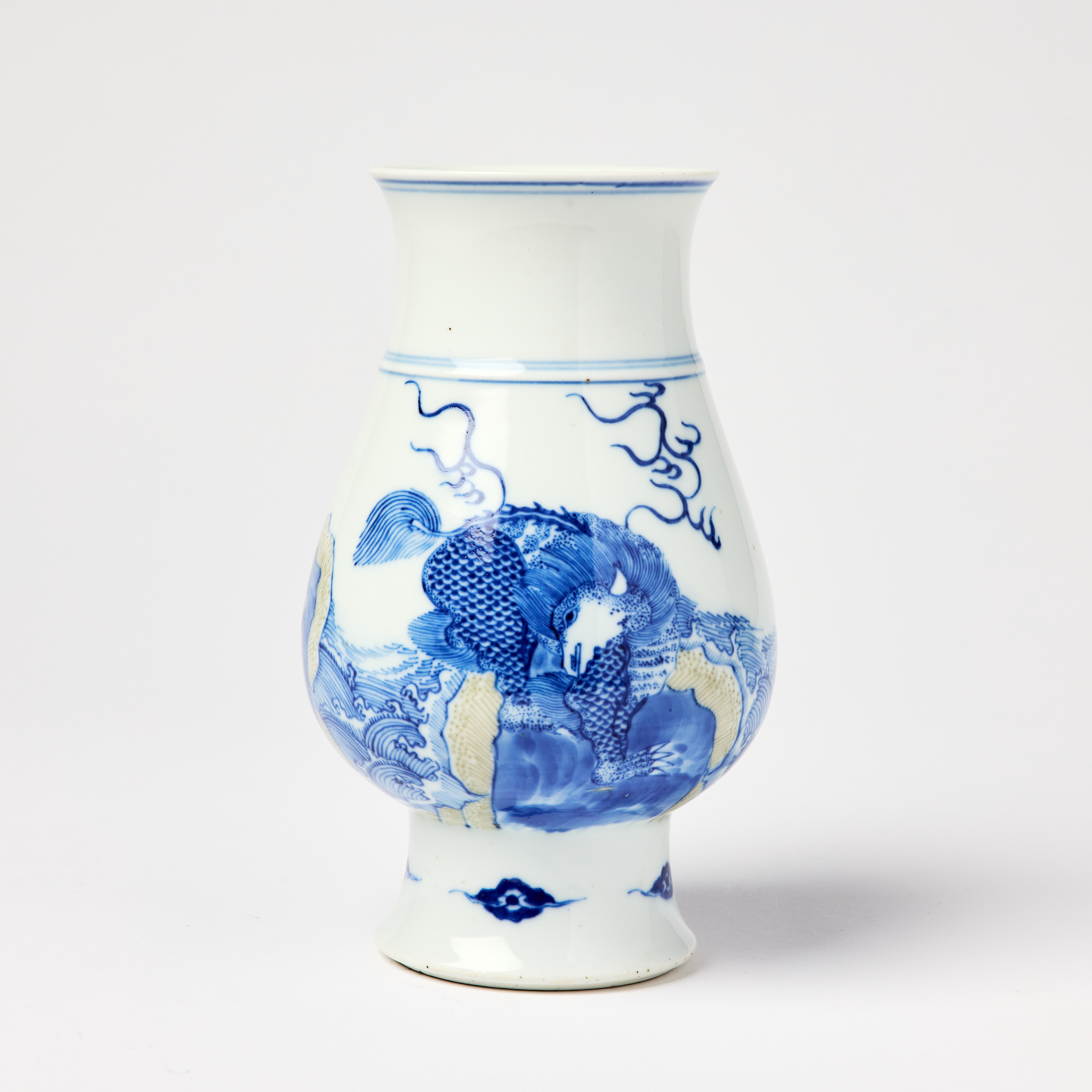 A Chinese Underglaze Blue and Red Vase.