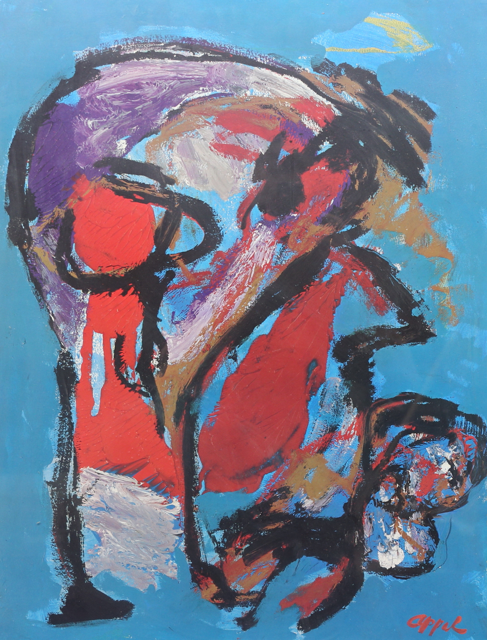 UTSTÄLLNINGSAFFISCH, för Karel Appel, Galleri 33, Göteborg. 1987.